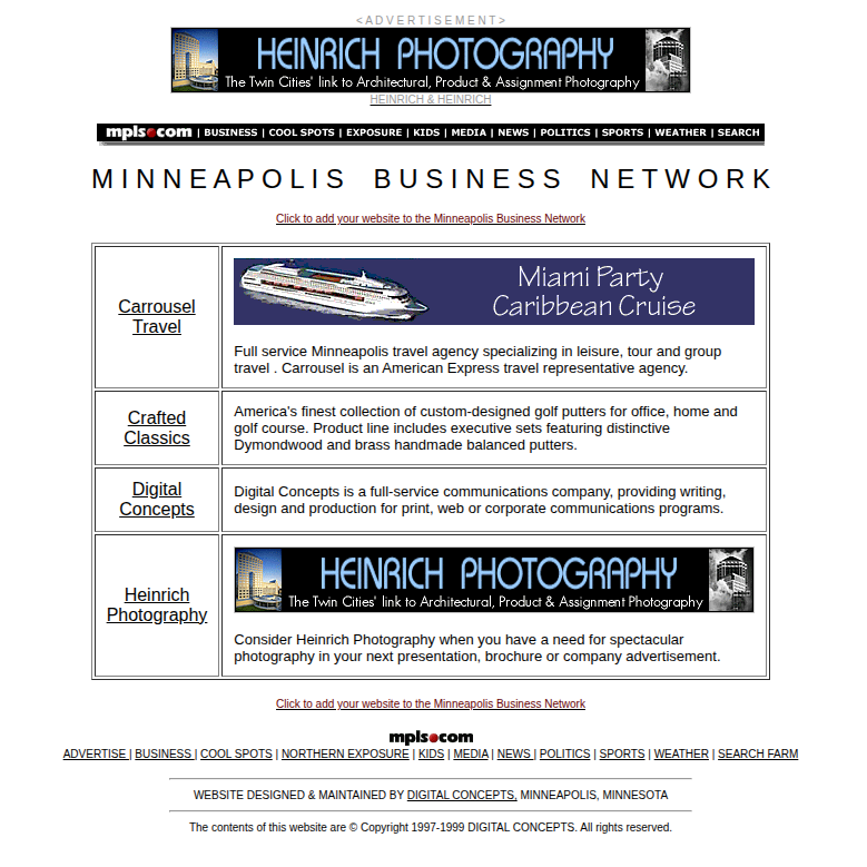 Screenshot of mpls.com/business