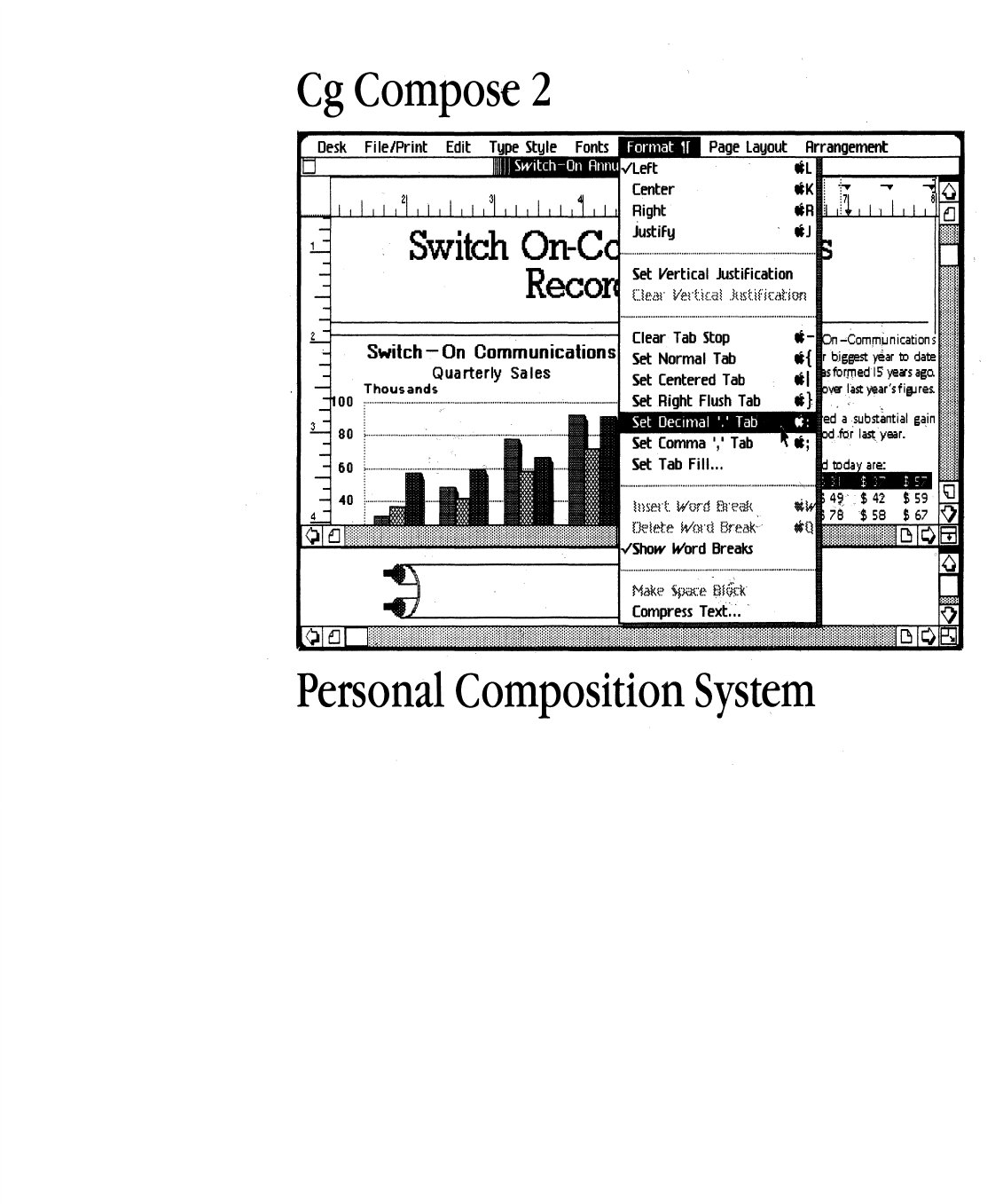 201035 001 Compugraphic Cg Compose 2 Personal Composition System Mar85