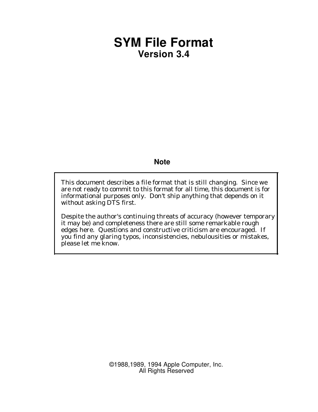 3.4 Sym File Format