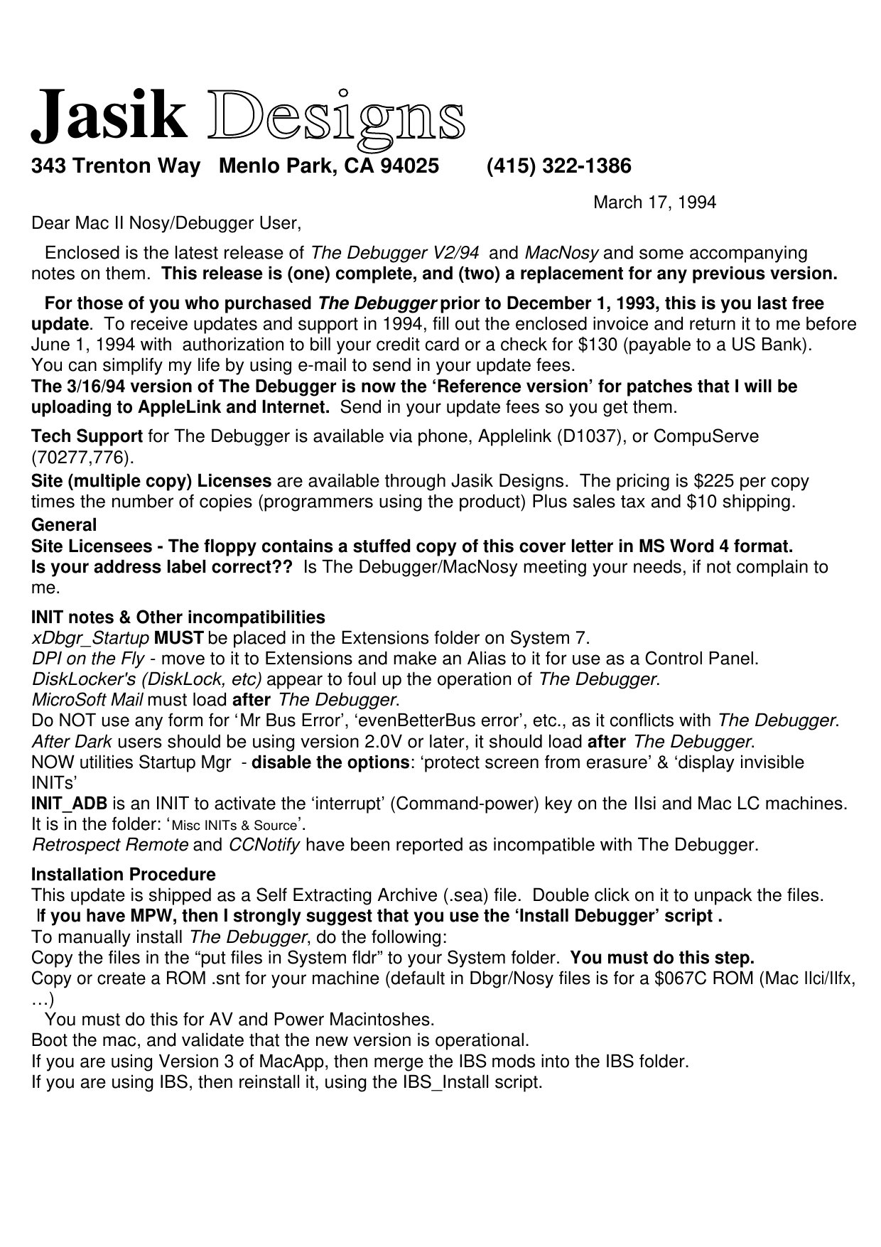 394 Cover Letter