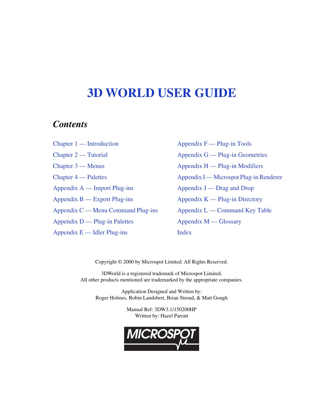 3D World Manual v3.1