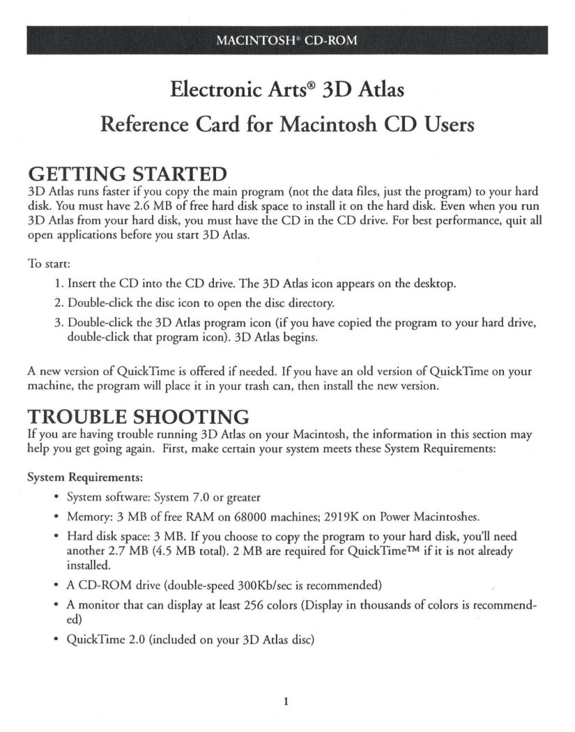 3DAtlas 1.1 ReferenceCard