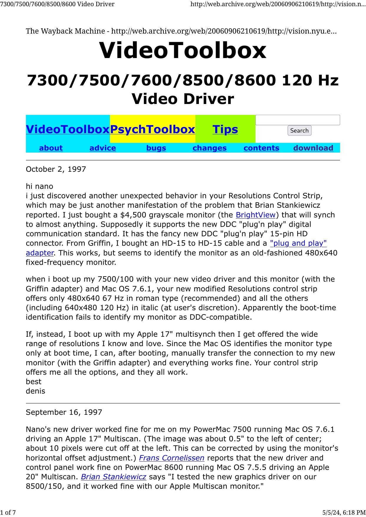 7300 7500 7600 8500 8600 Video Driver