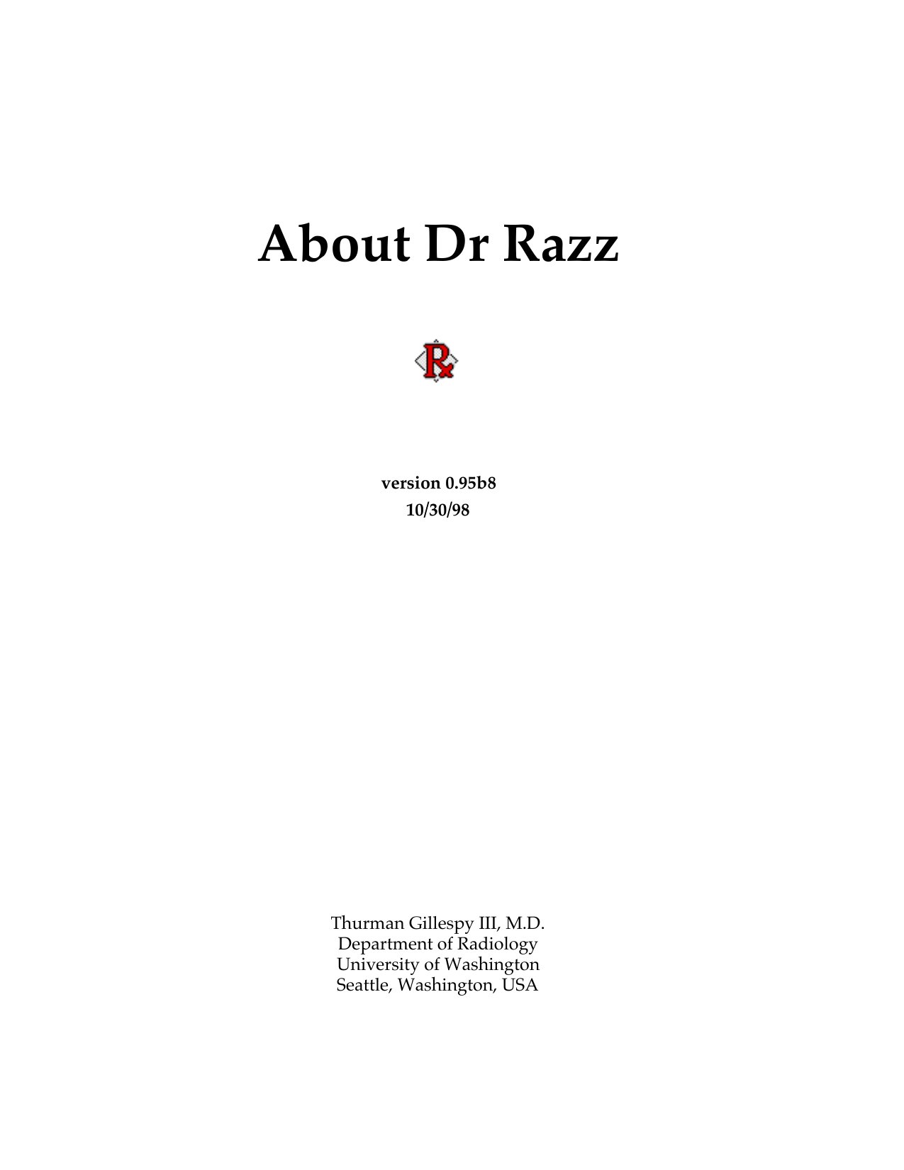 About Dr Razz 0.95b8