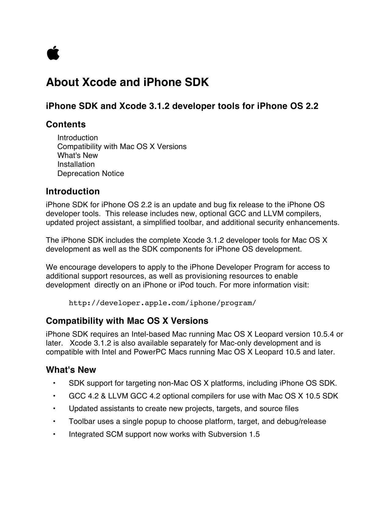 About iPhone SDK