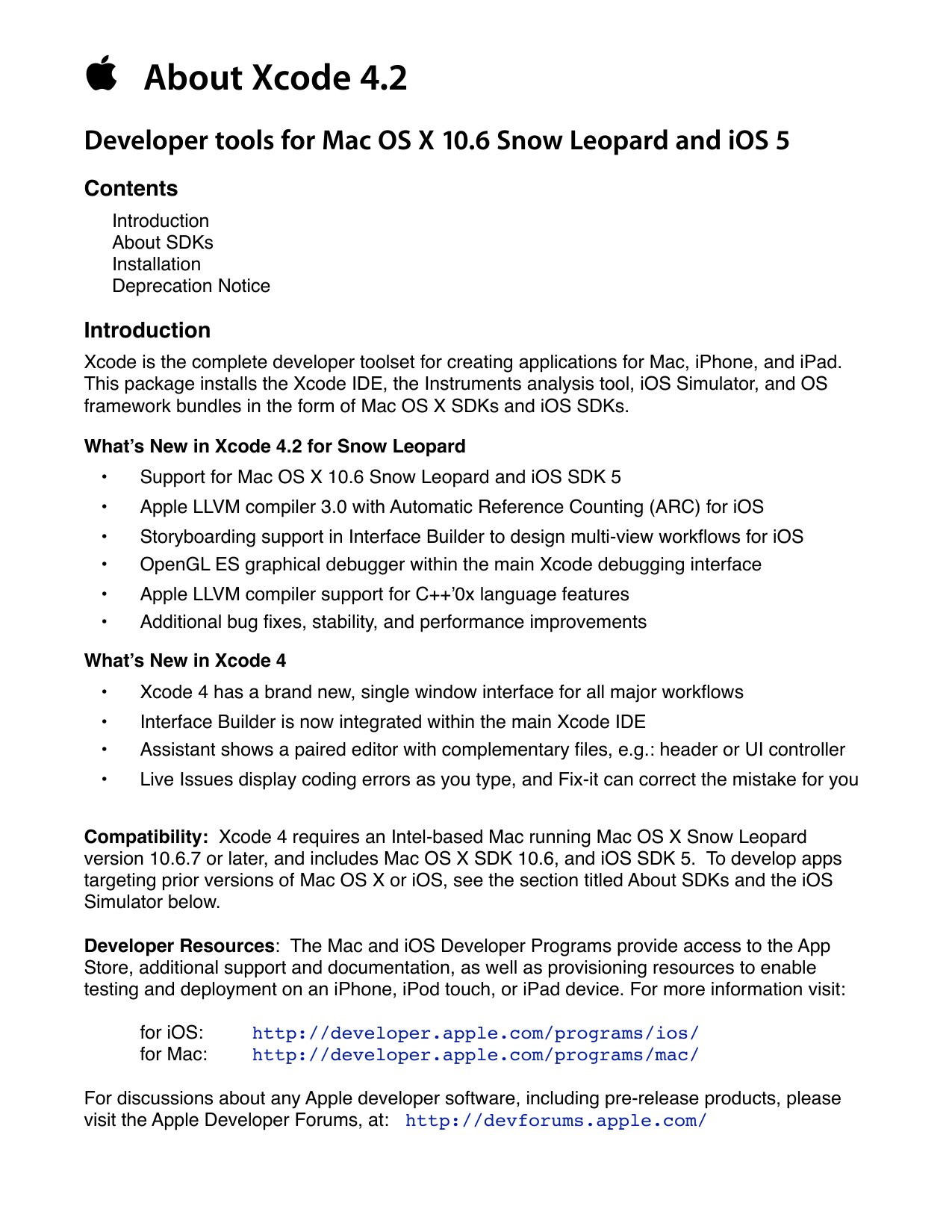 About Xcode 1