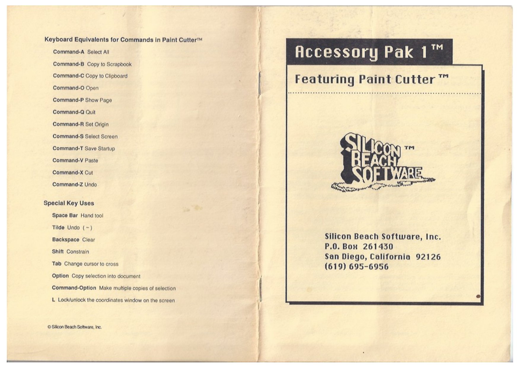 Accessory Pak 1 Manual