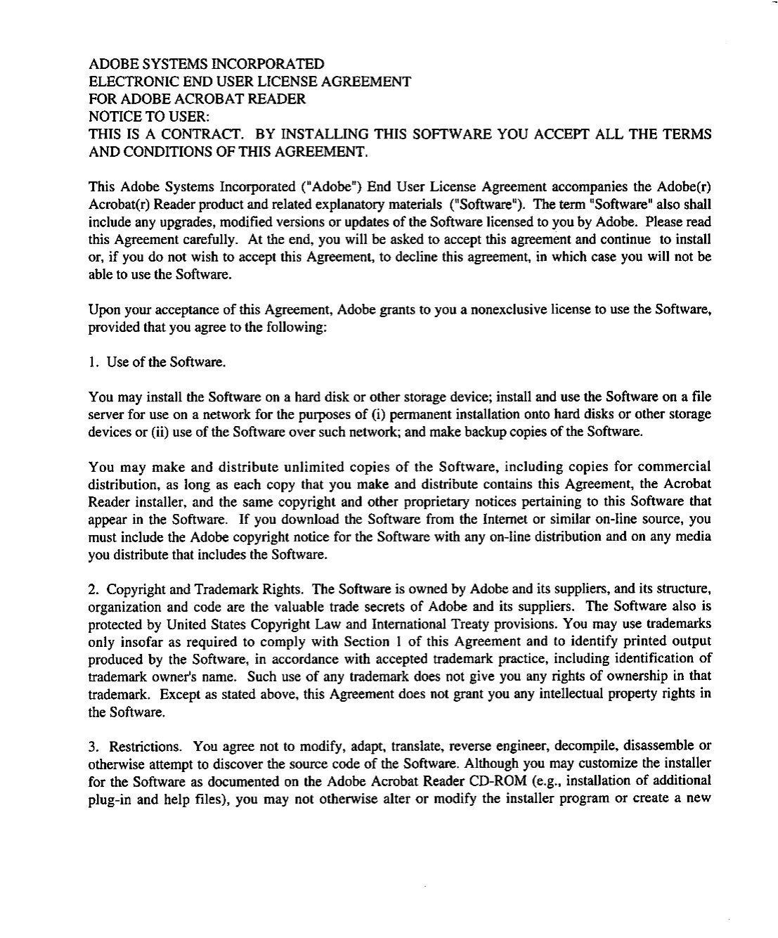 Adobe EULA B600 6530 A