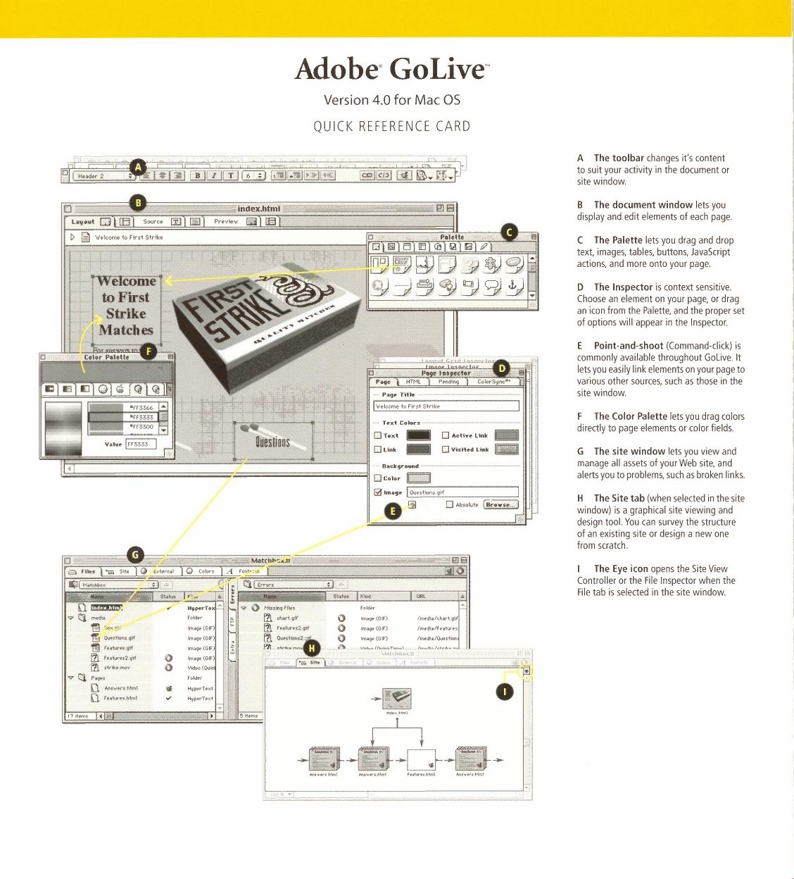 Adobe GoLive 4.0 Quick Reference