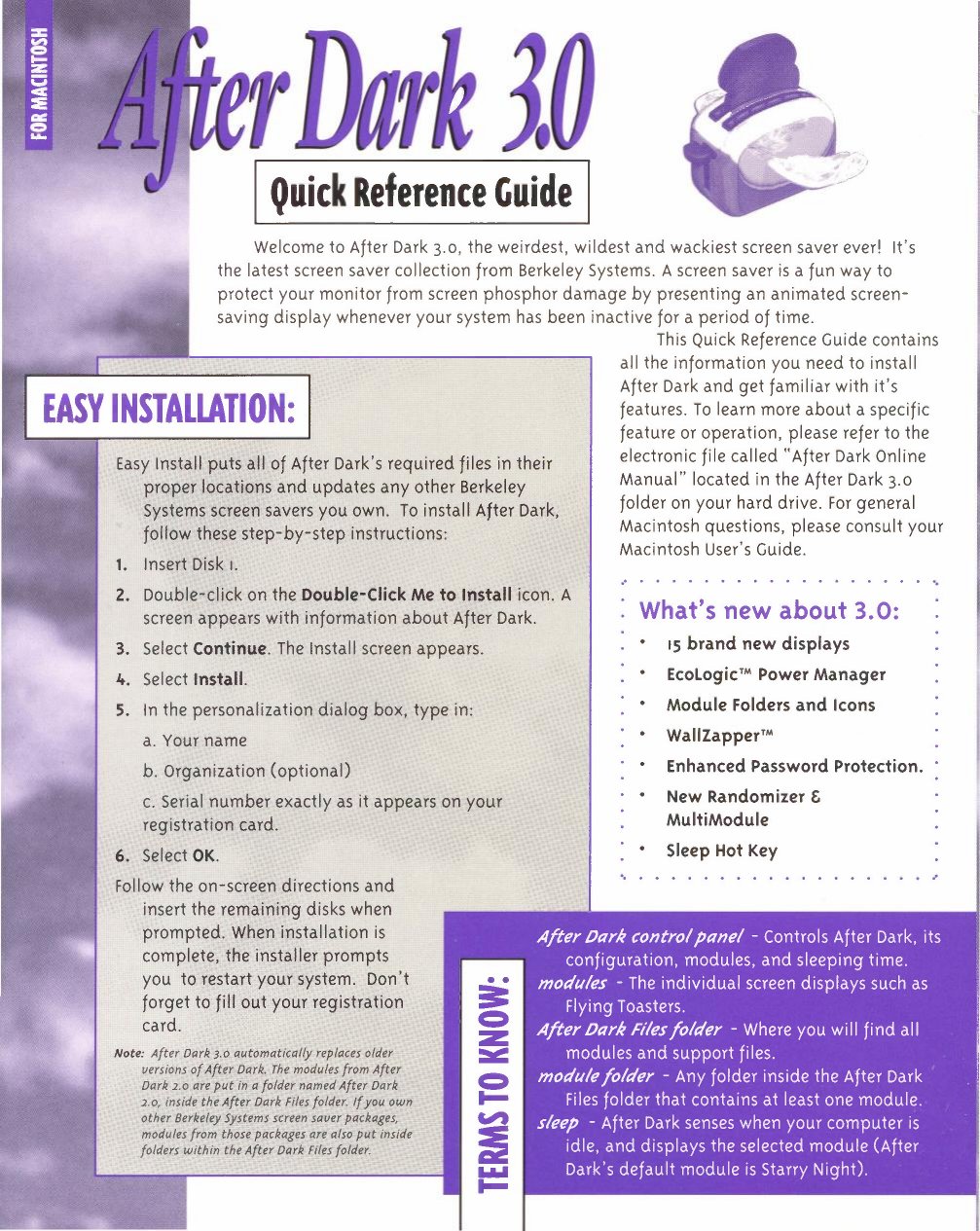 After Dark 3.0 Quick Reference Guide