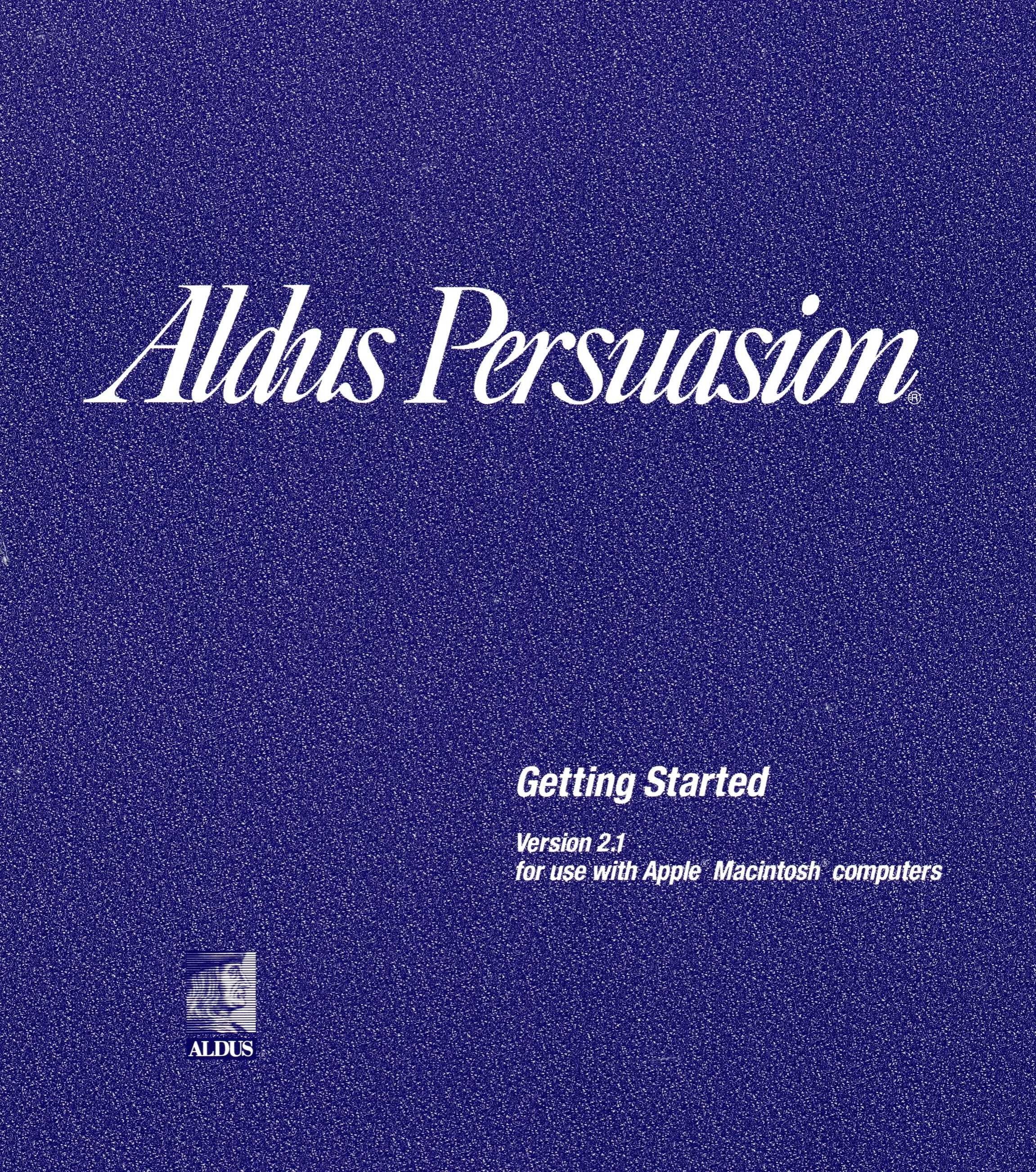 AldusPersuasion2.1 GettingStarted