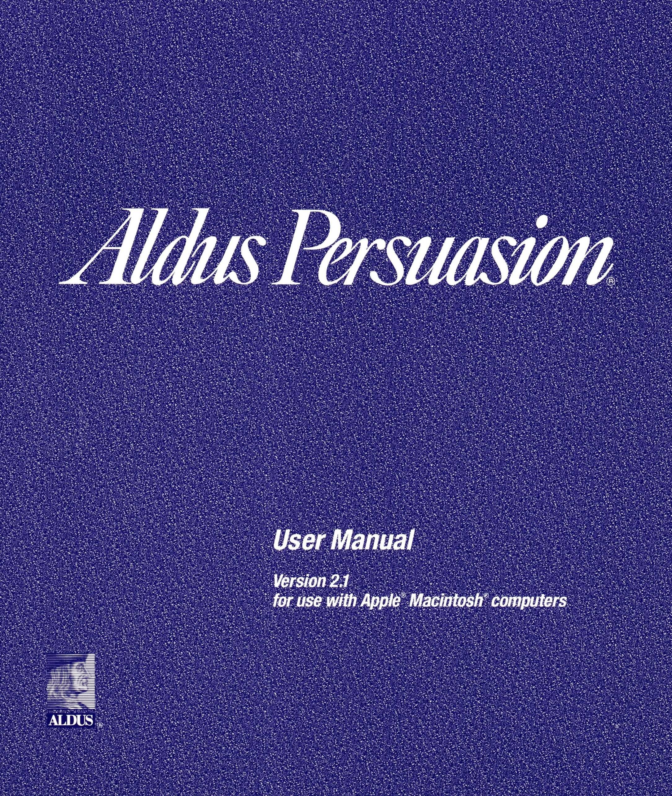 AldusPersuasion2.1 UserManual