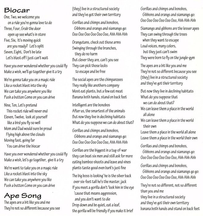 Apes booklet