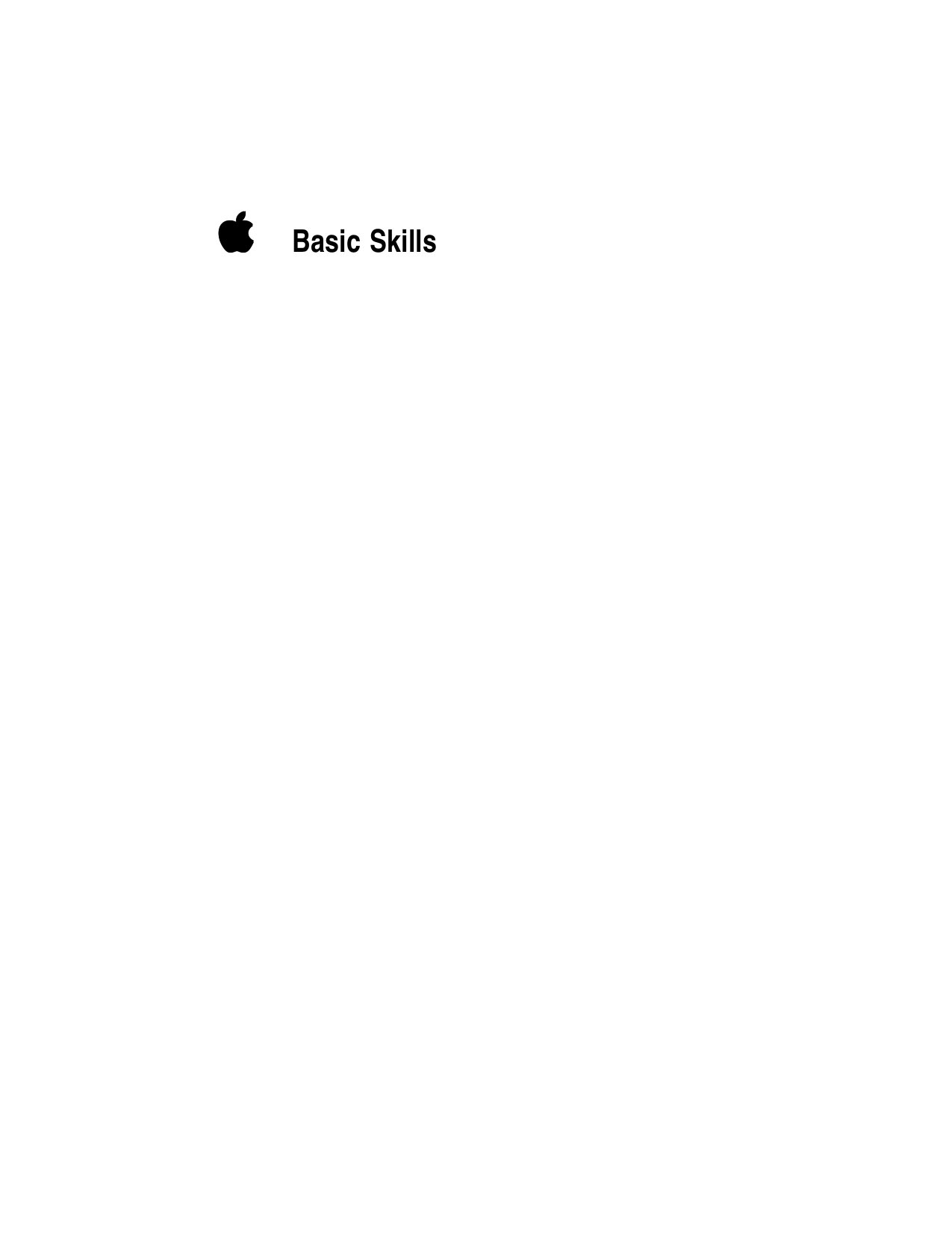 Apple A UX 30 Basic Skills