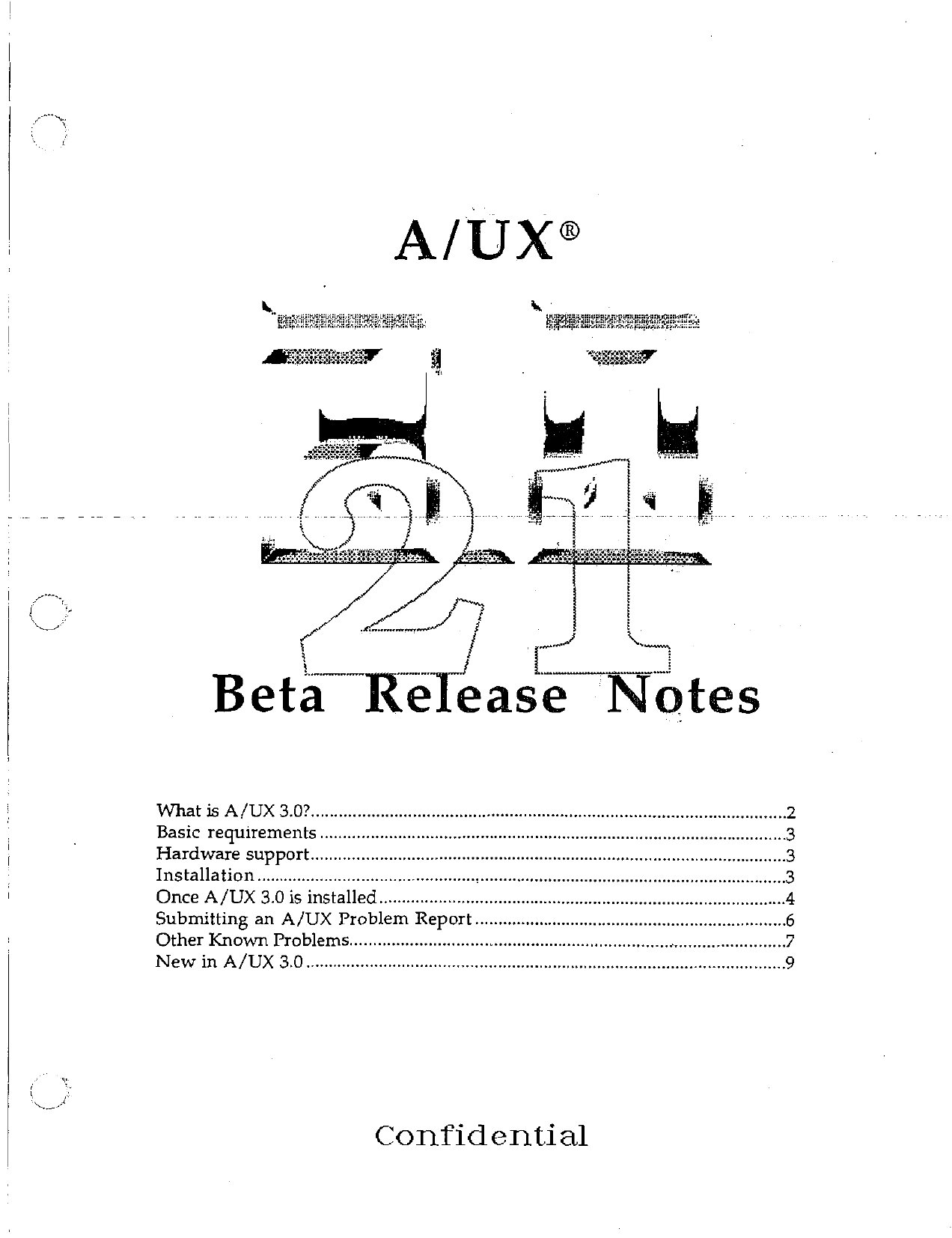 Apple A UX 30 Confidential Beta Release Notes
