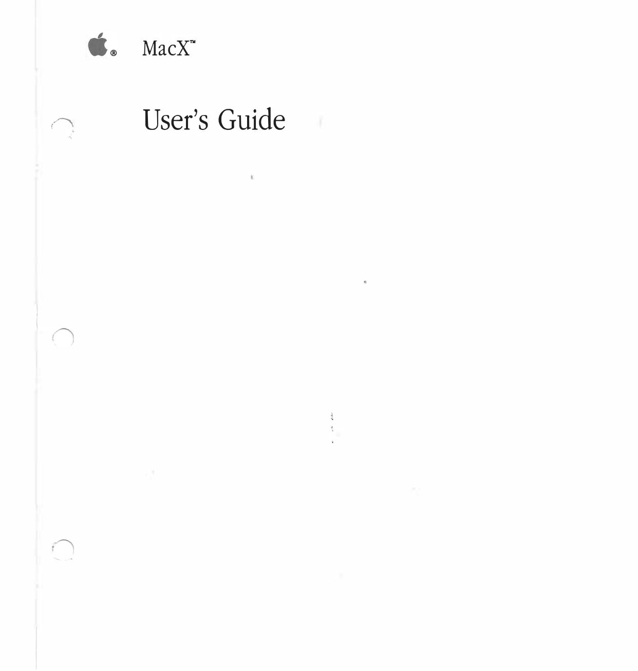 Apple A UX 30 MacX User Guide