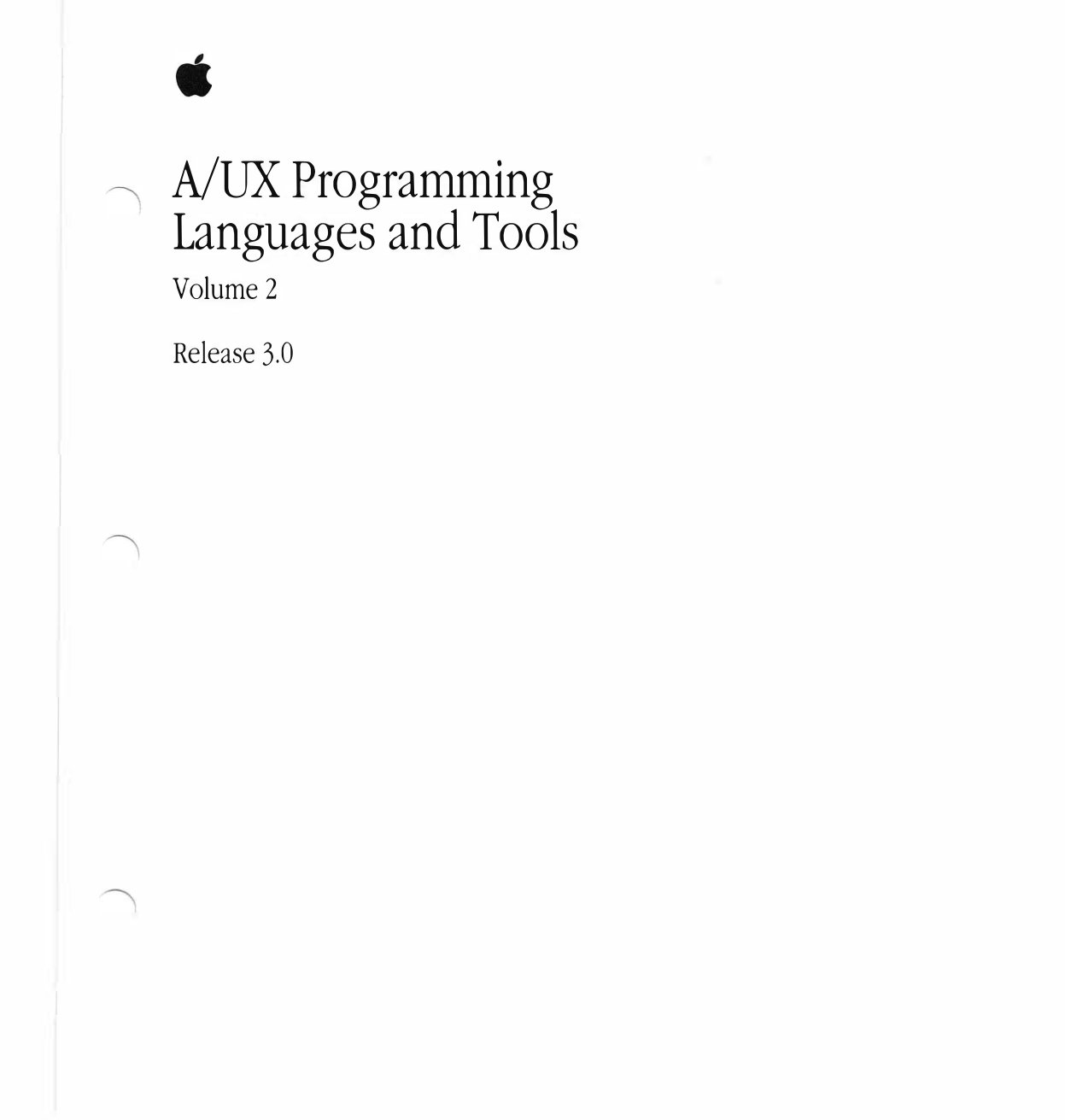 Apple A UX 30 Programming Languages and Tools Vol2