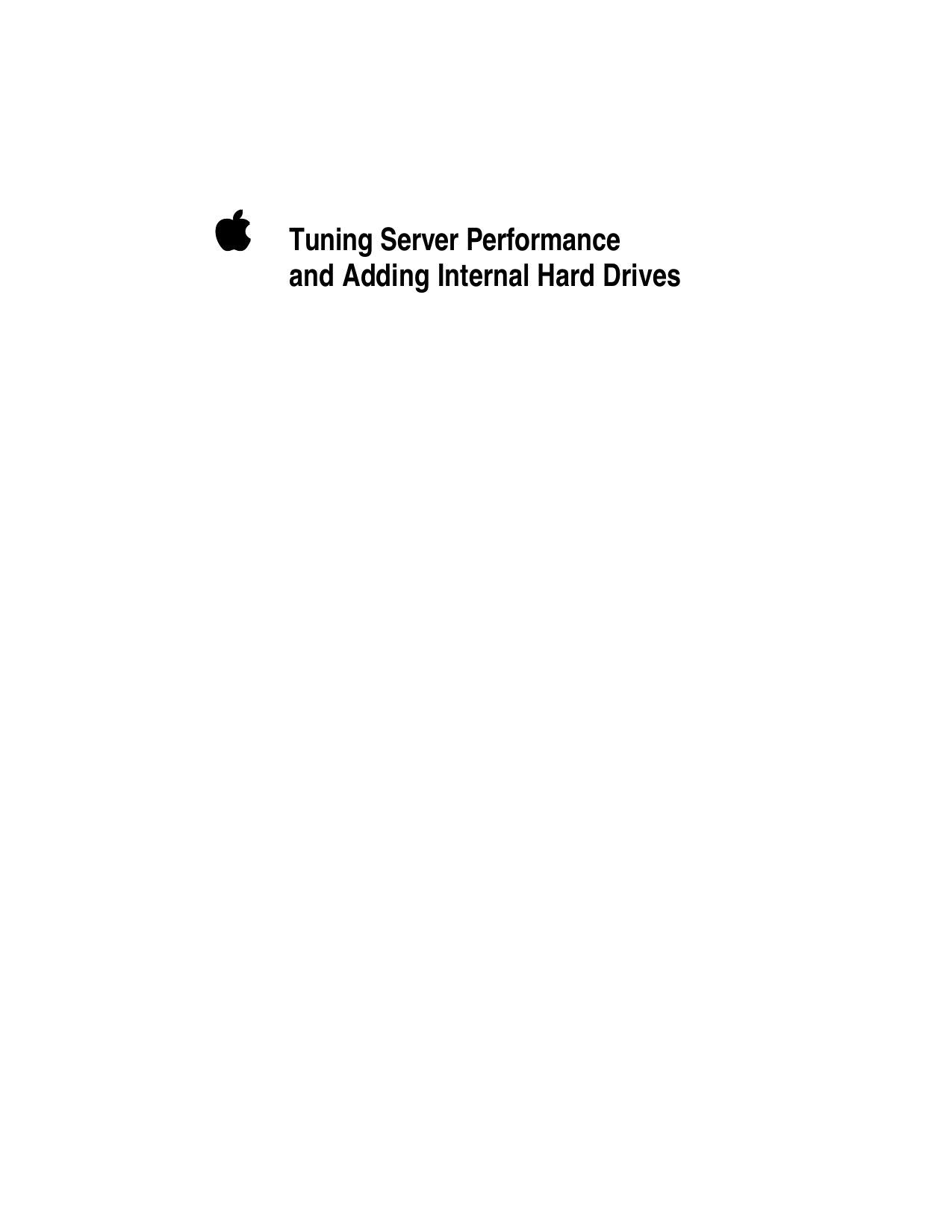 Apple A UX 30 Tuning Server Performance