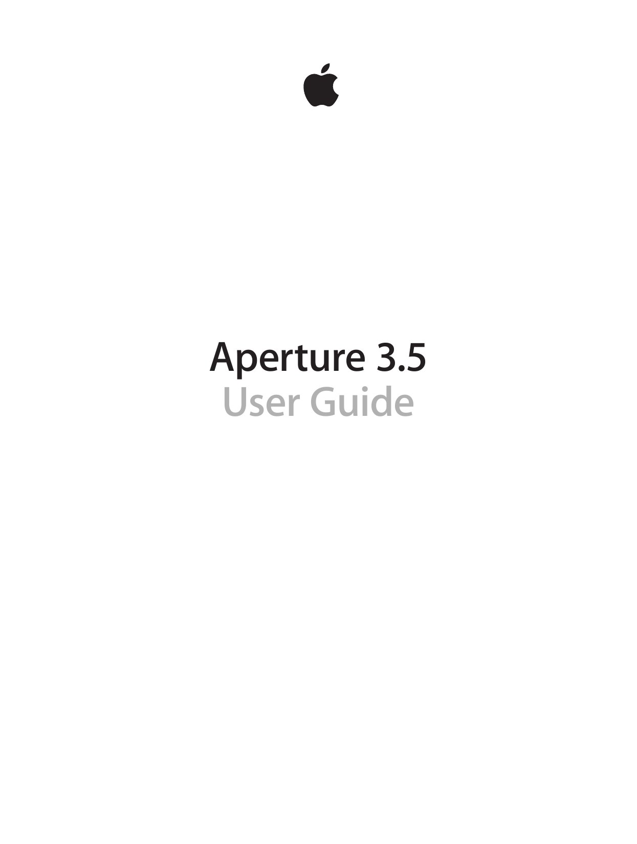 Apple Aperture 3 User Manual