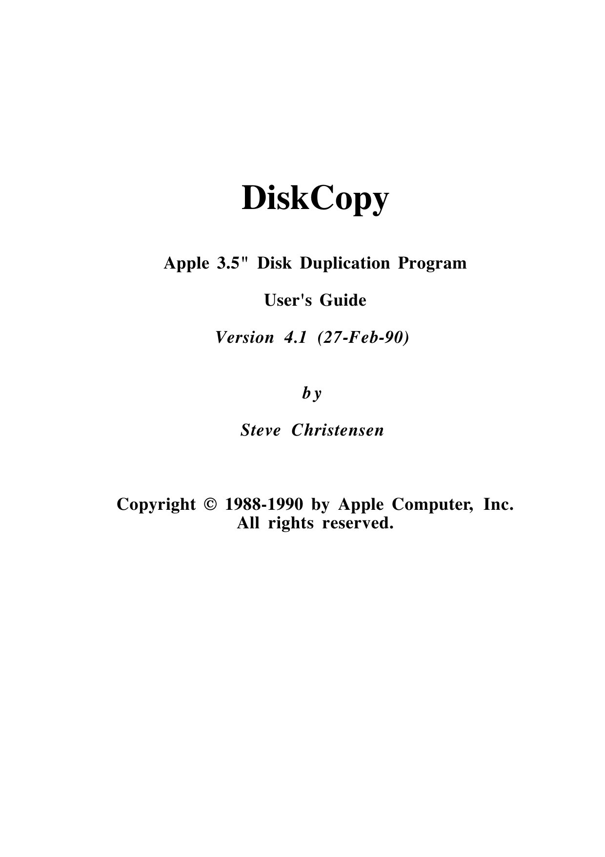 Apple DiskCopy 4 UG