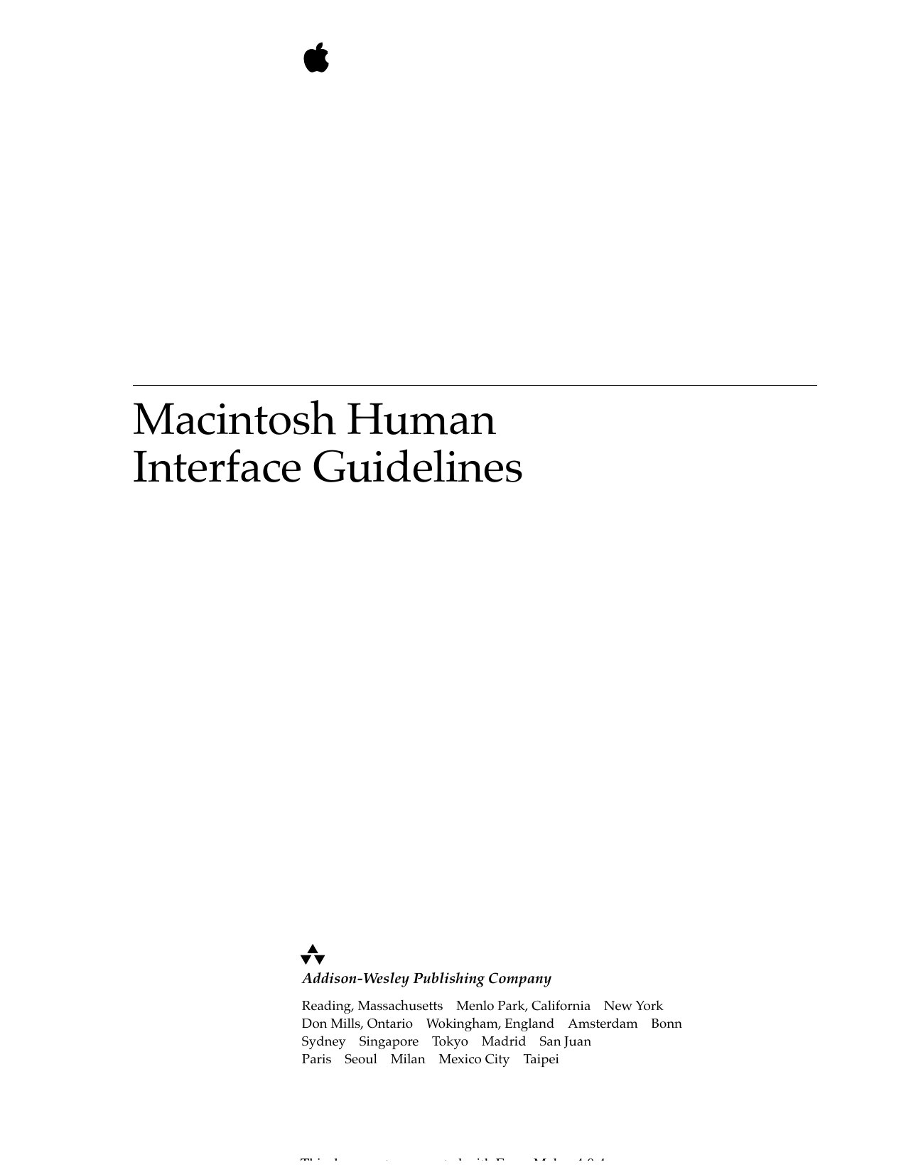 Apple HIGuidelines 1995