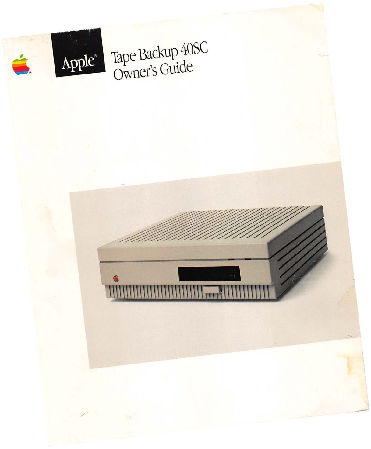 Apple Tape Backup 40SC Owners Guide 1987
