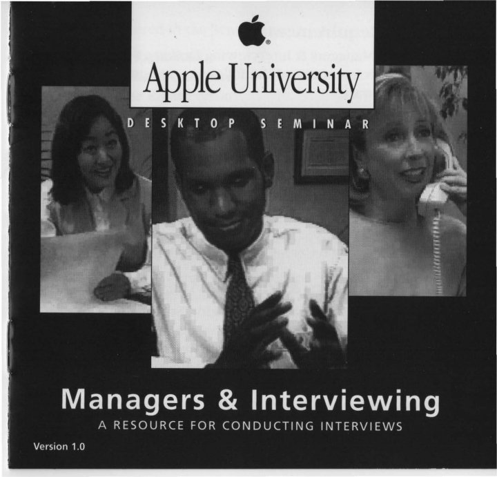Apple University Managers Interviewing CD Booklet OCR