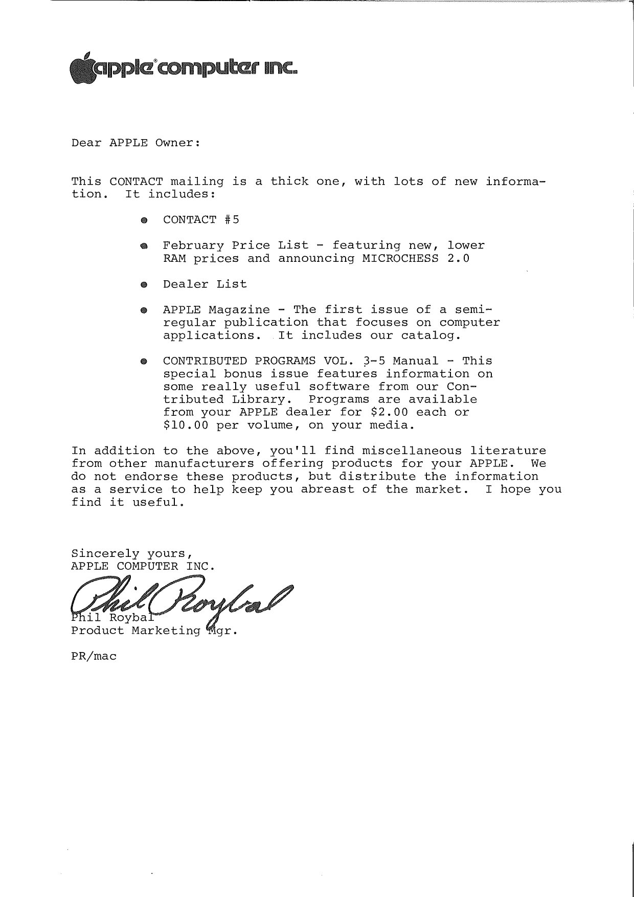 apple contact v5 197906 letter