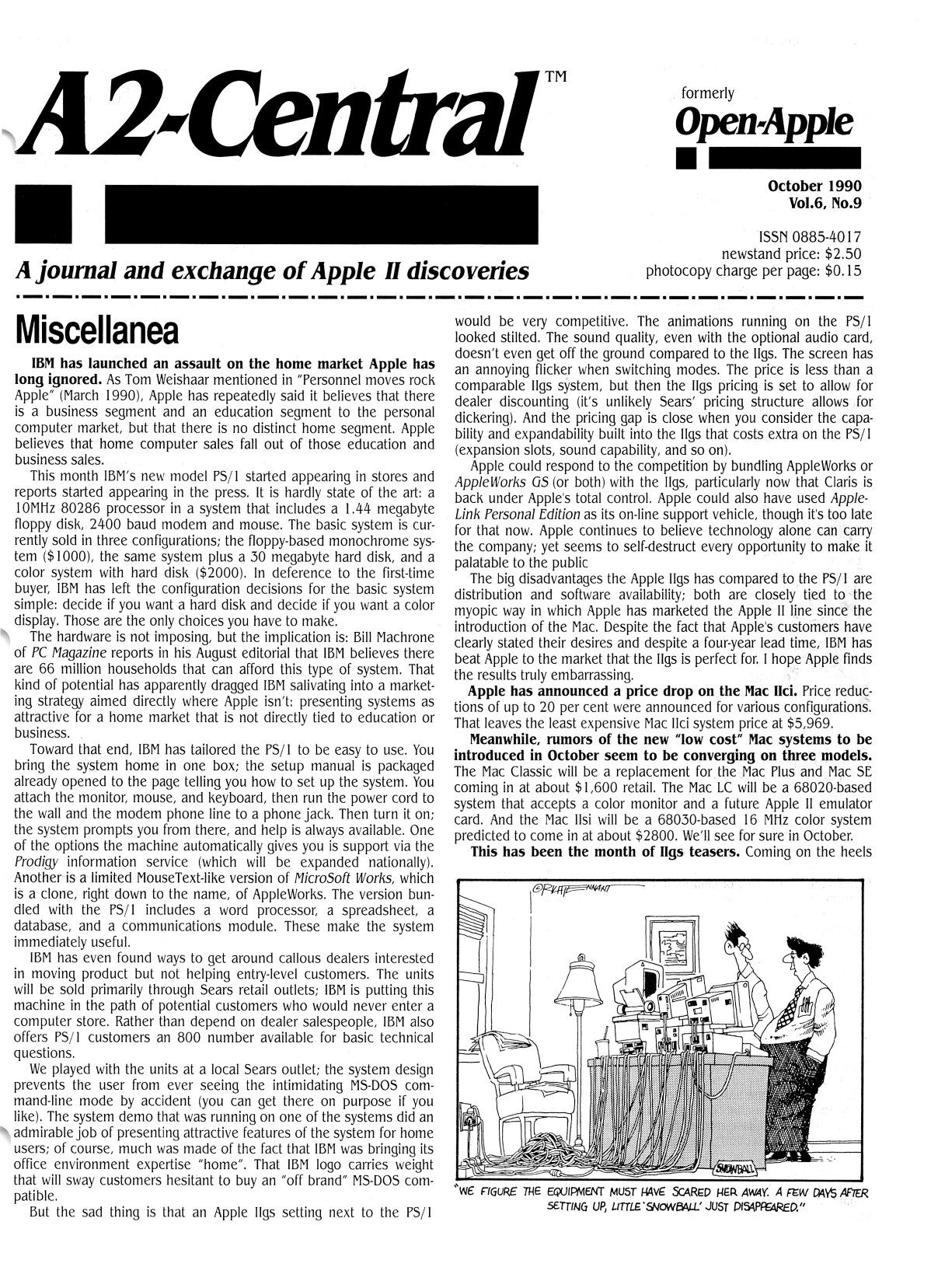 A2 Central 1990 10 October 1990 Vol 6 No 9