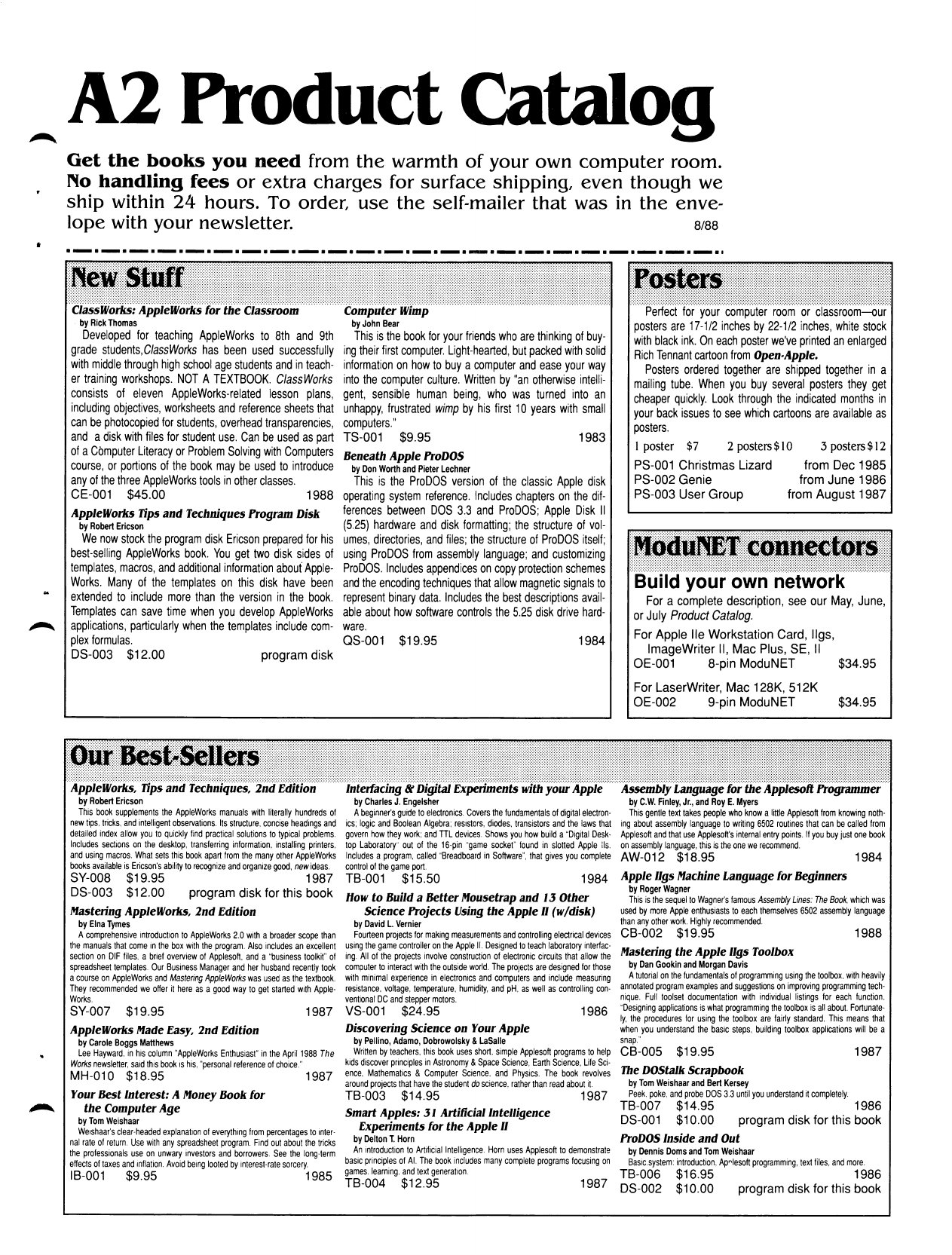 A2 Central Catalog 1988 08 August 1988