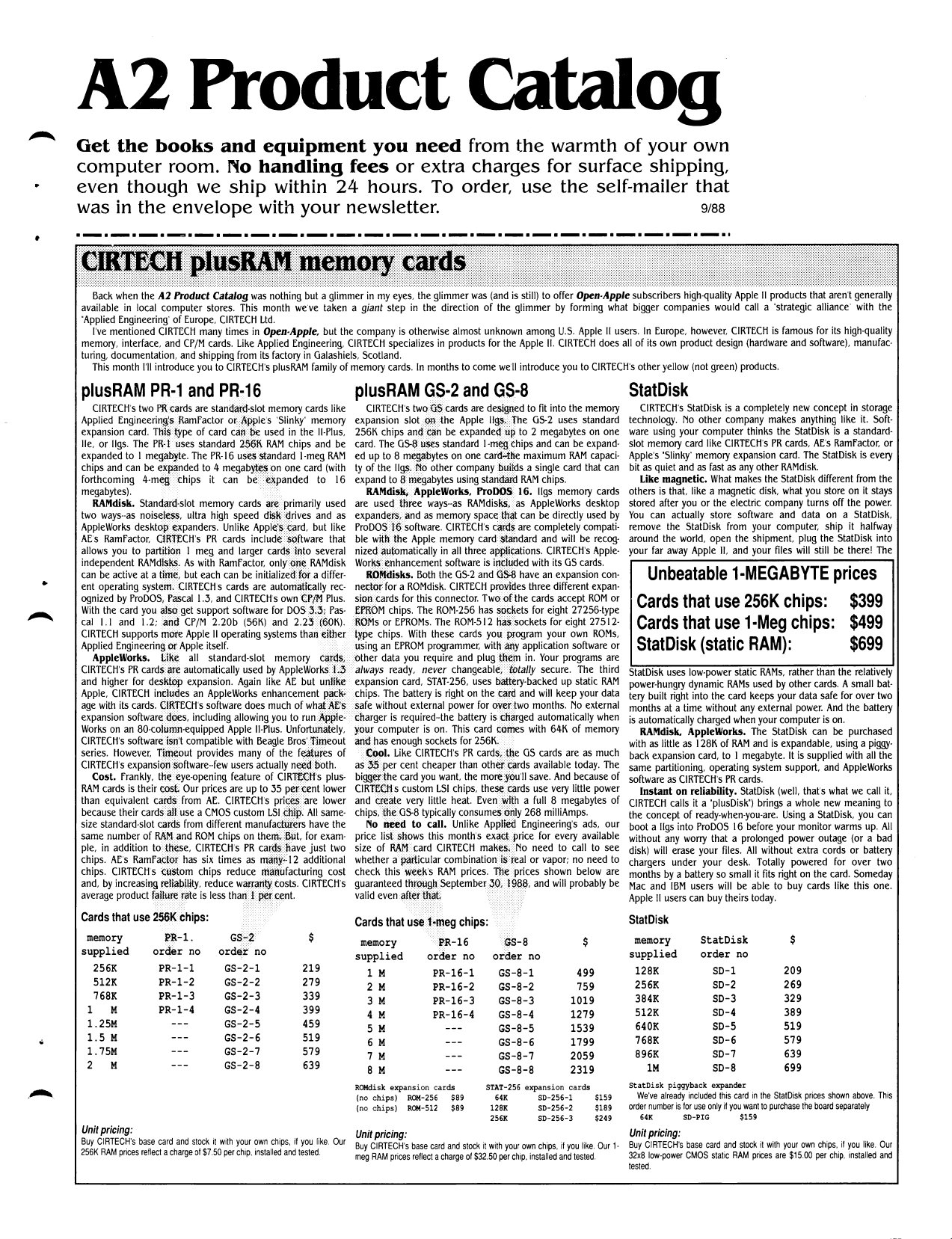 A2 Central Catalog 1988 09 September 1988