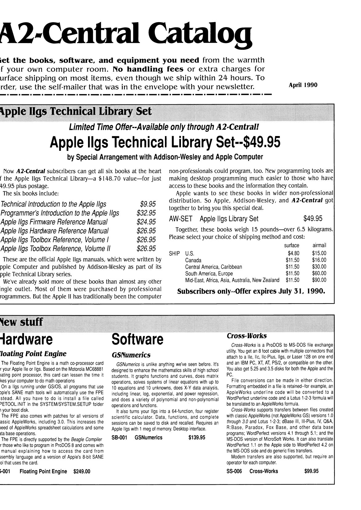 A2 Central Catalog 1990 04 April 1990