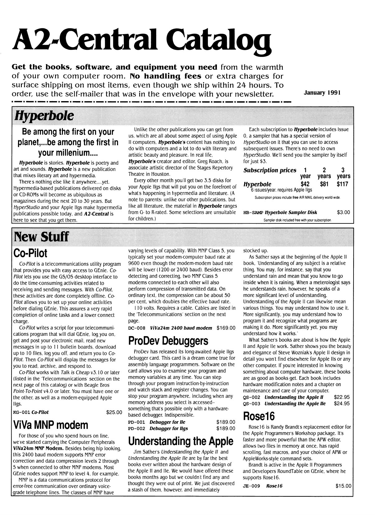 A2 Central Catalog 1991 01 January 1991