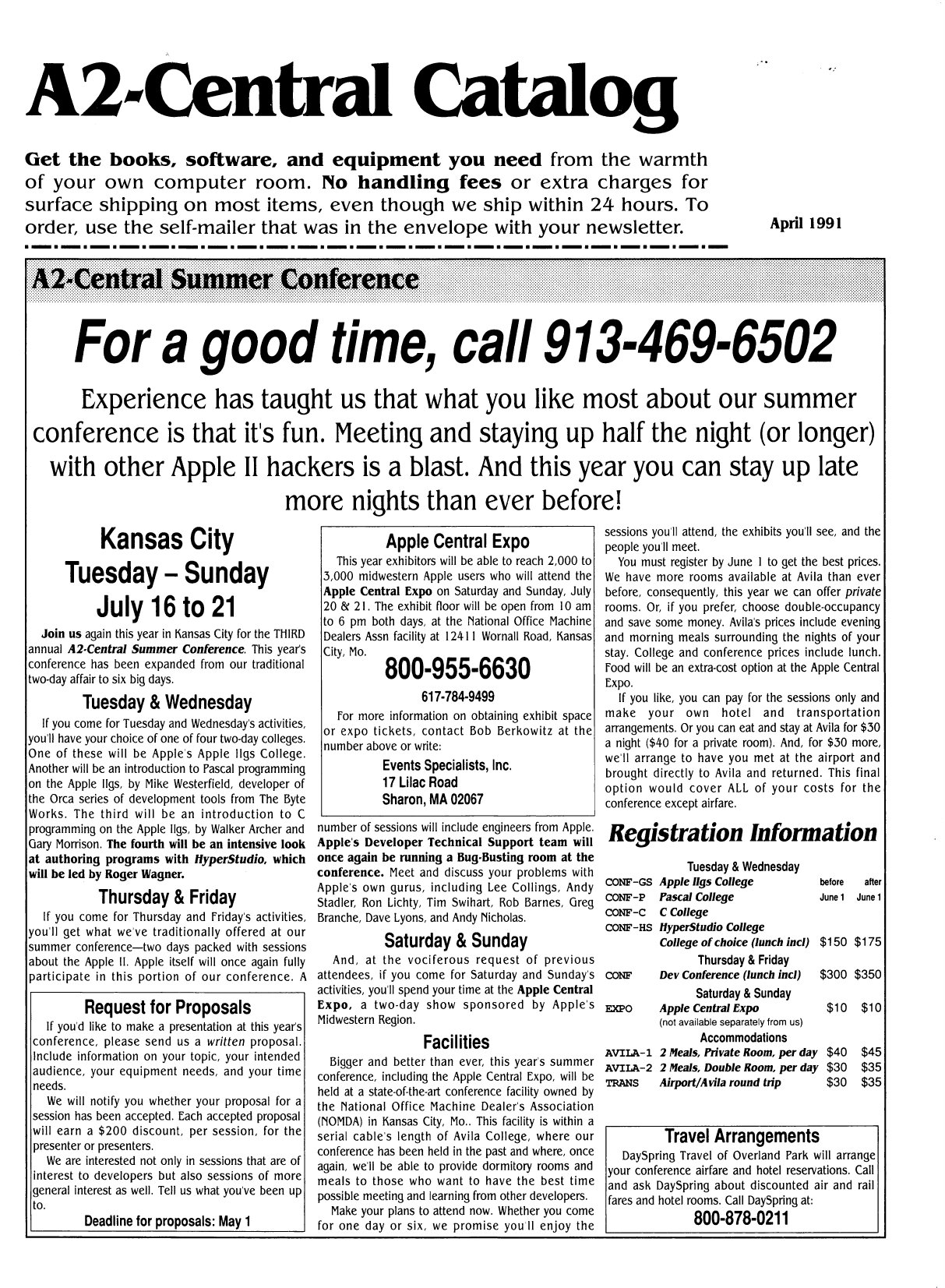 A2 Central Catalog 1991 04 April 1991