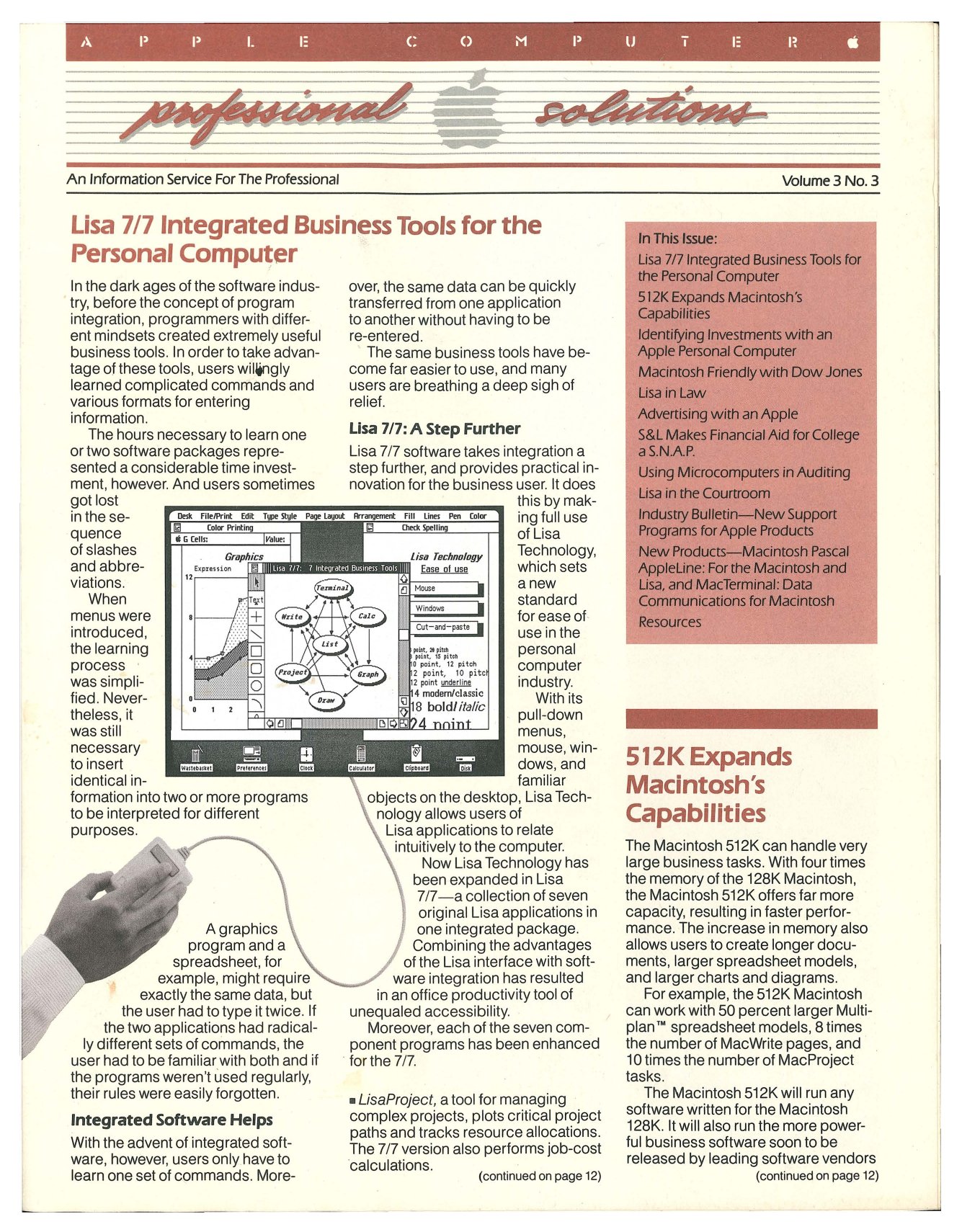apple professional solutions v3n3 1984 nov