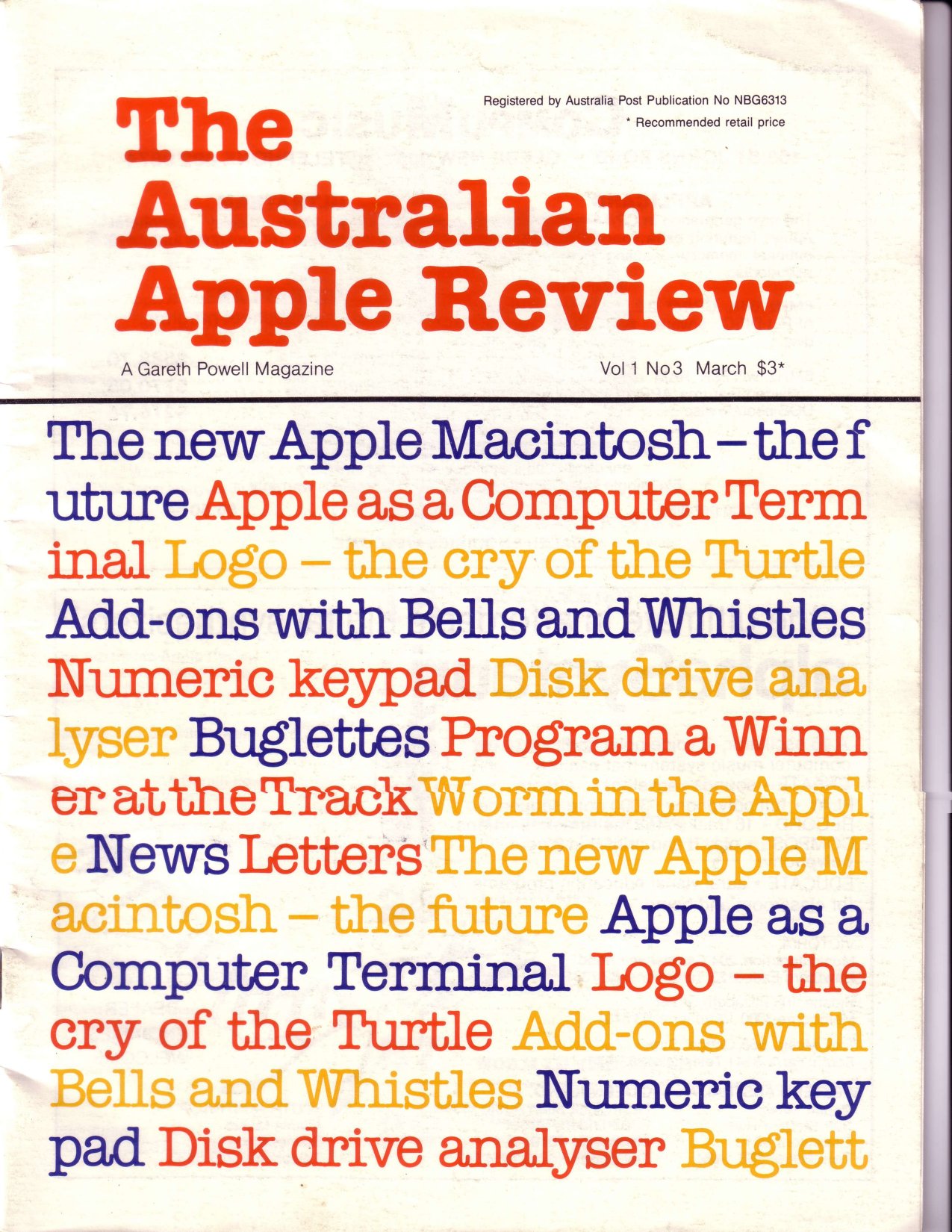 Australian Apple Review The Vol 1 No 3 1984 03 Gareth Powell AU