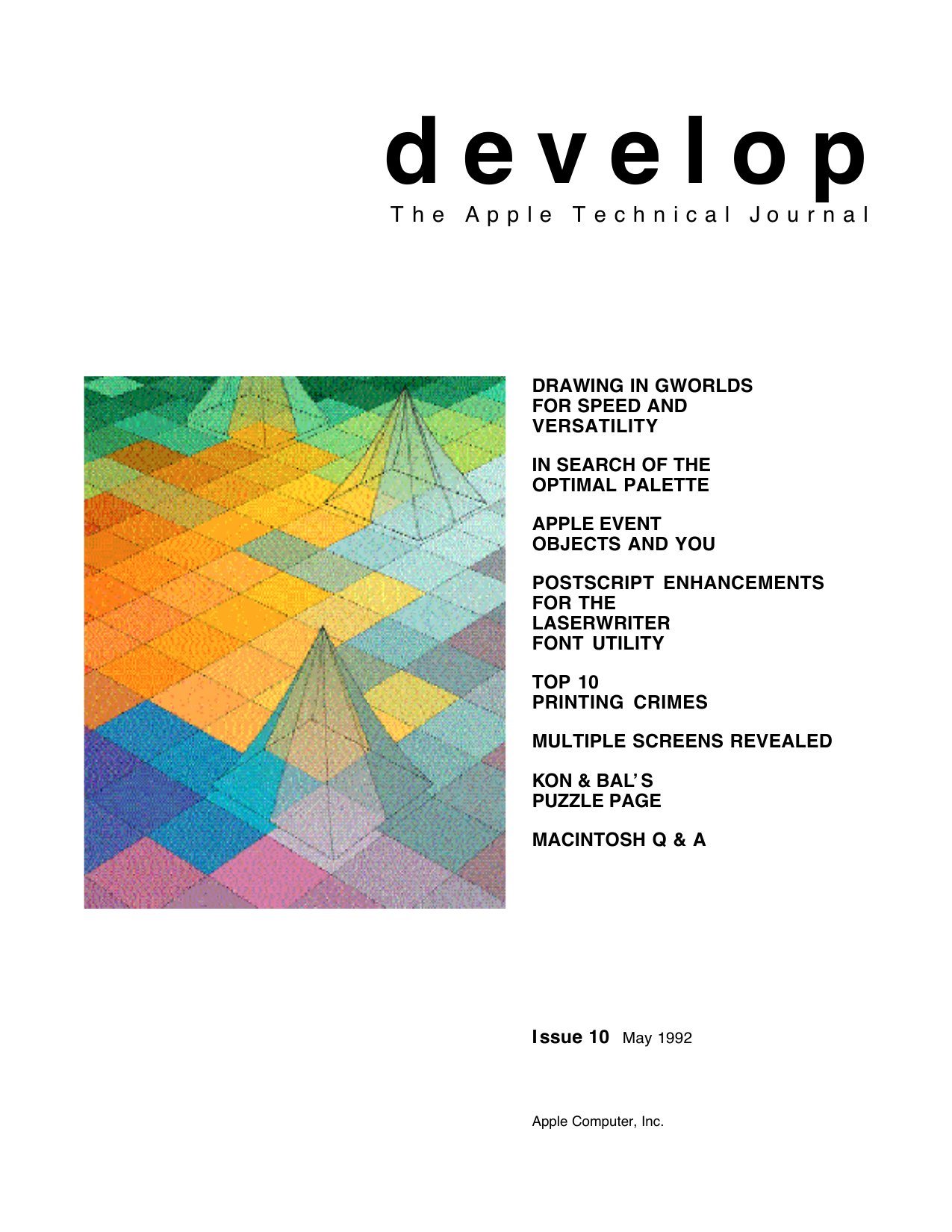 develop 10 9205 May 1992