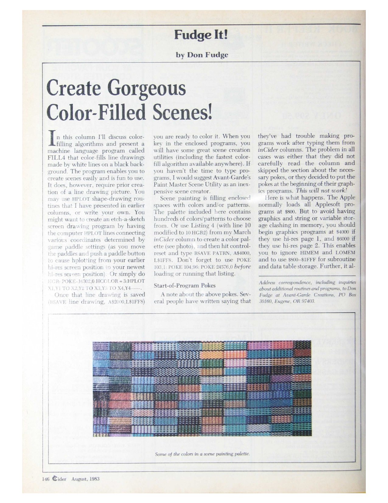 inCider Aug 83 Fudge It