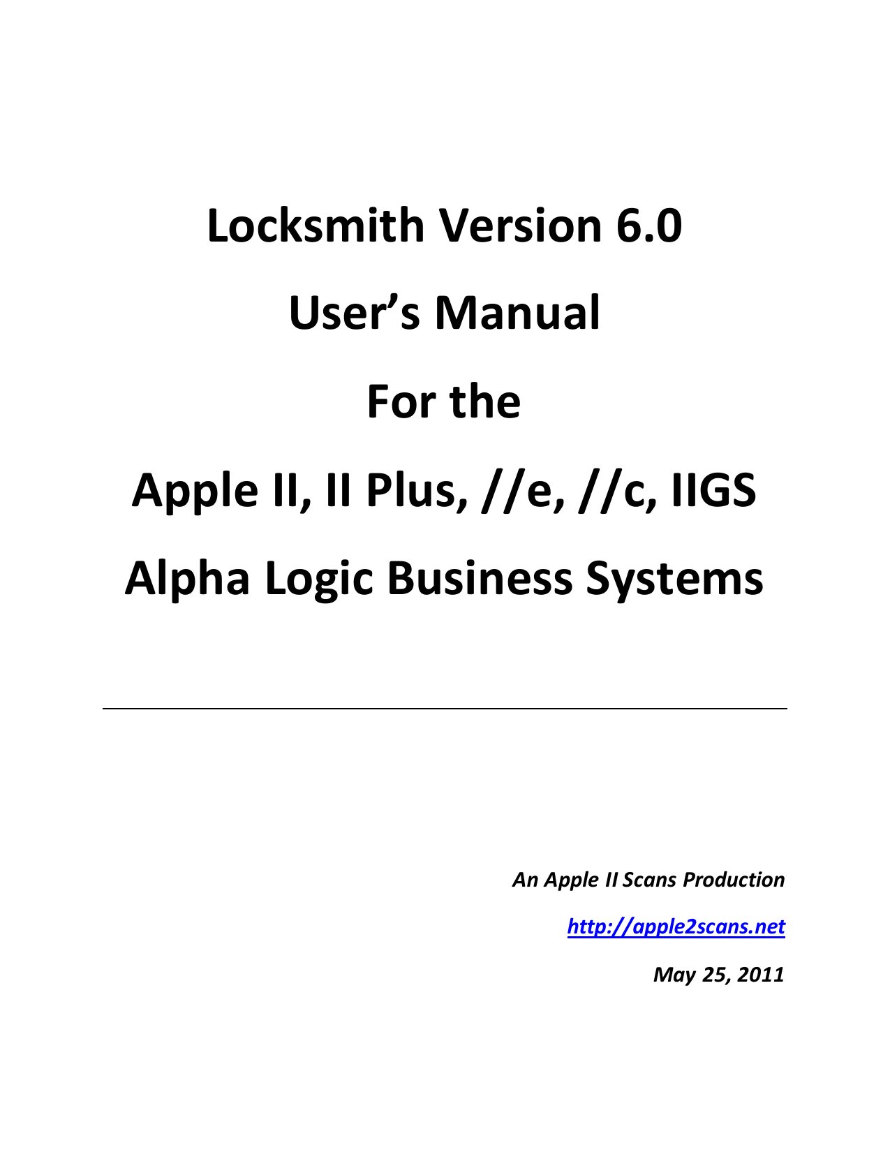 locksmith 6.0 manual