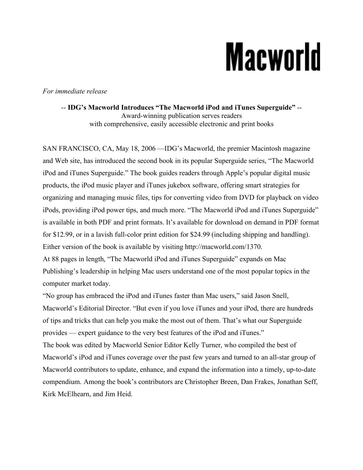 Macworld Guides ipodsuperguide