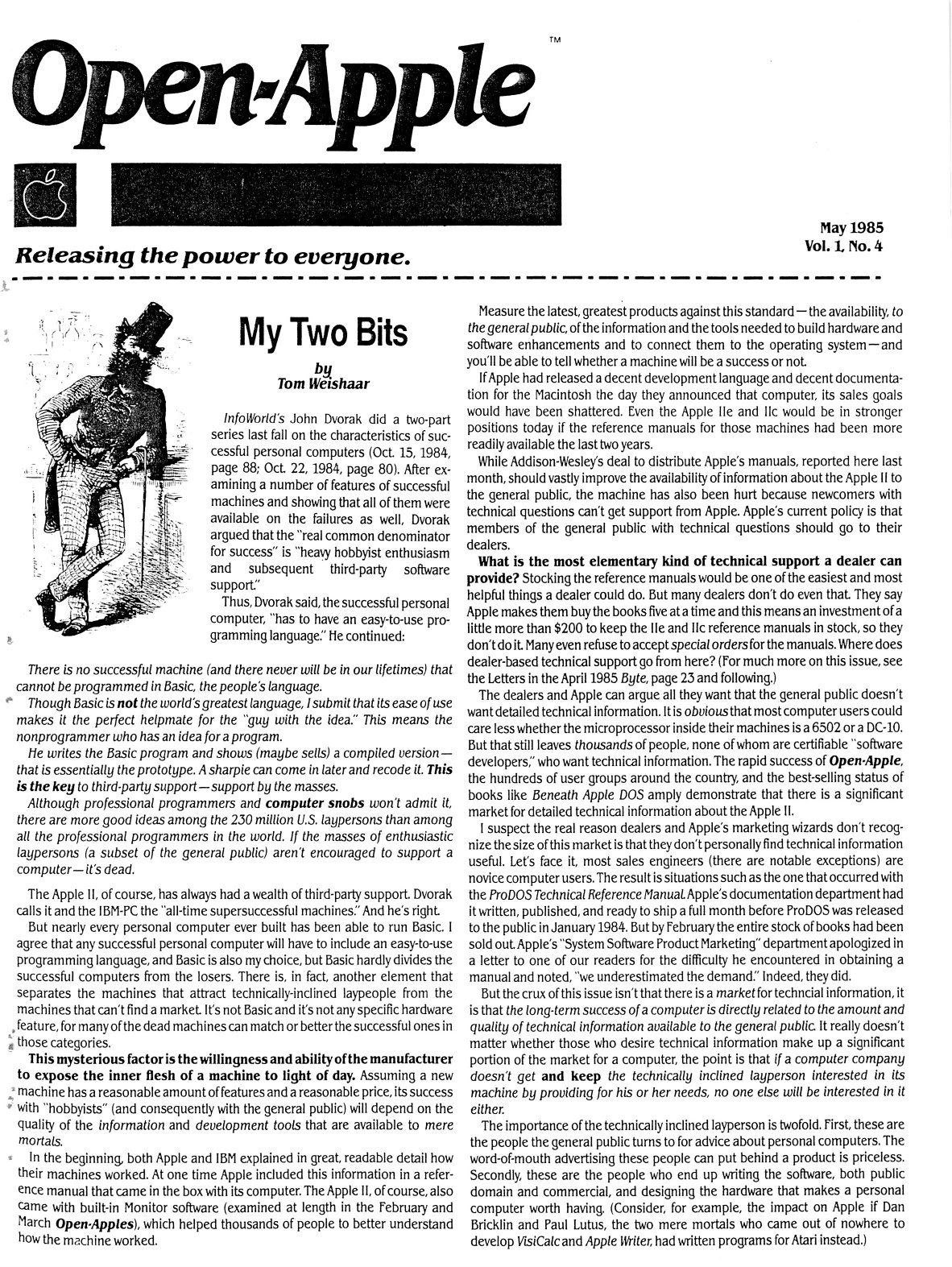 Open Apple 1985 05 May 1985 Vol 1 No 4