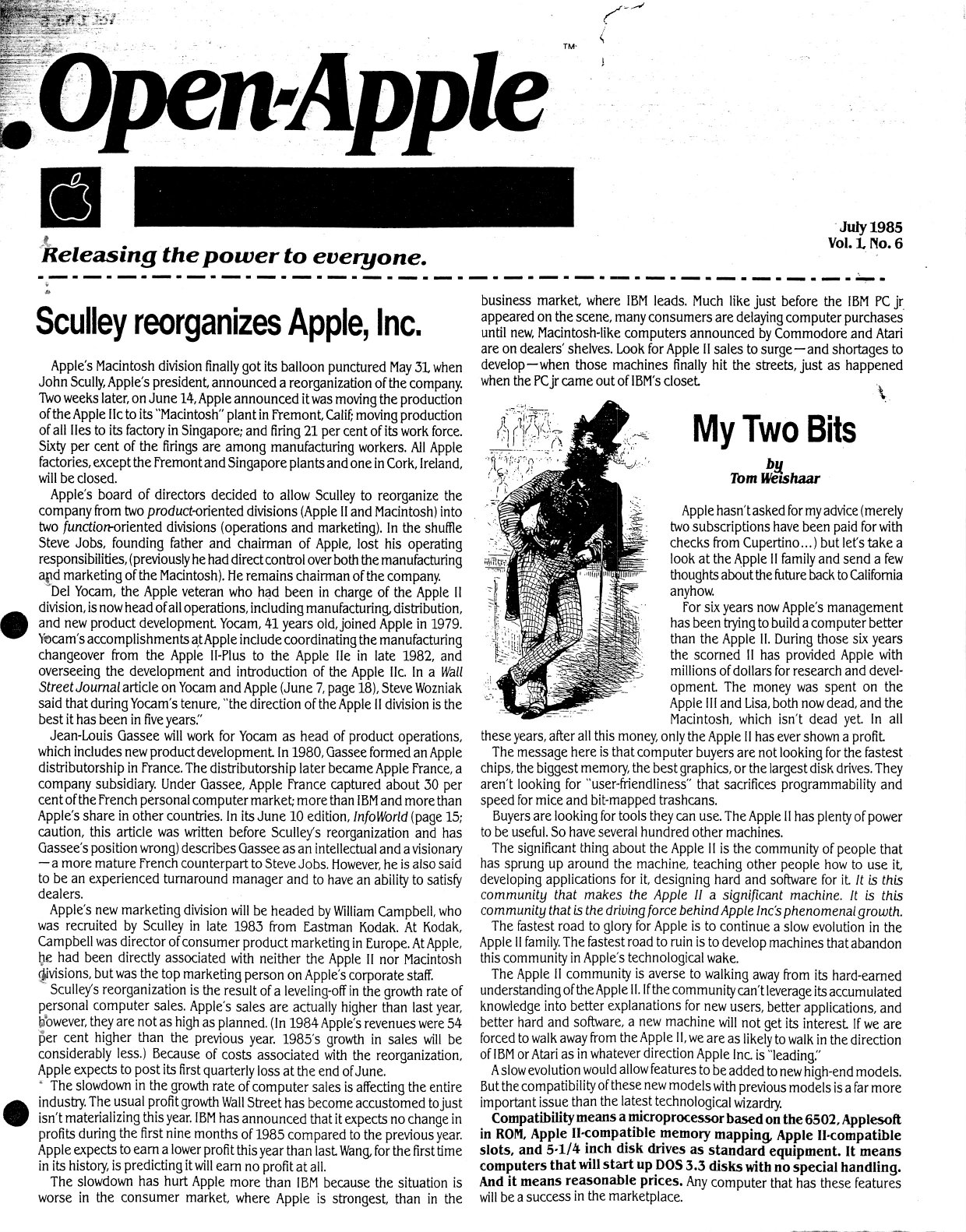 Open Apple 1985 07 July 1985 Vol 1 No 6