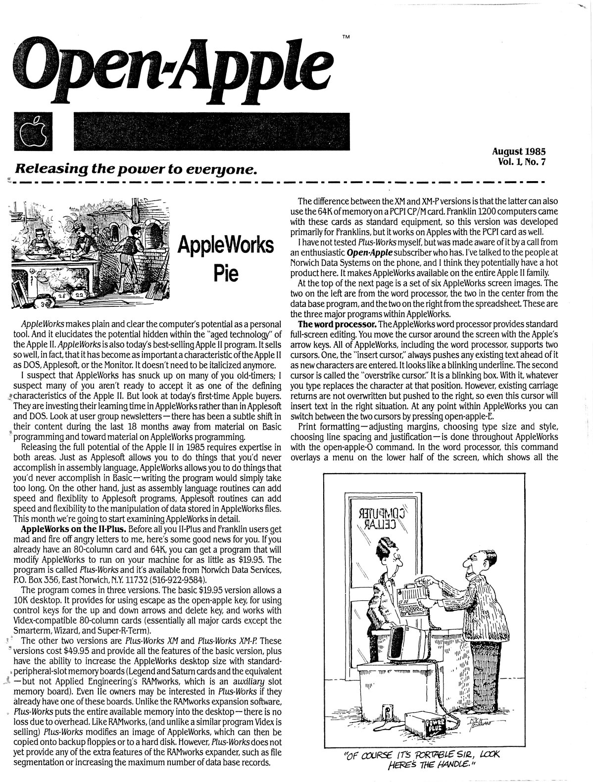 Open Apple 1985 08 August 1985 Vol 1 No 7