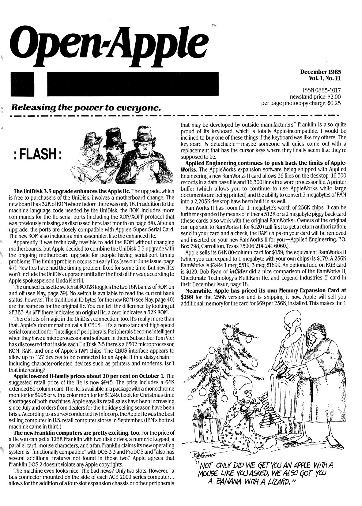Open Apple 1985 12 December 1985 Vol 1 No 11