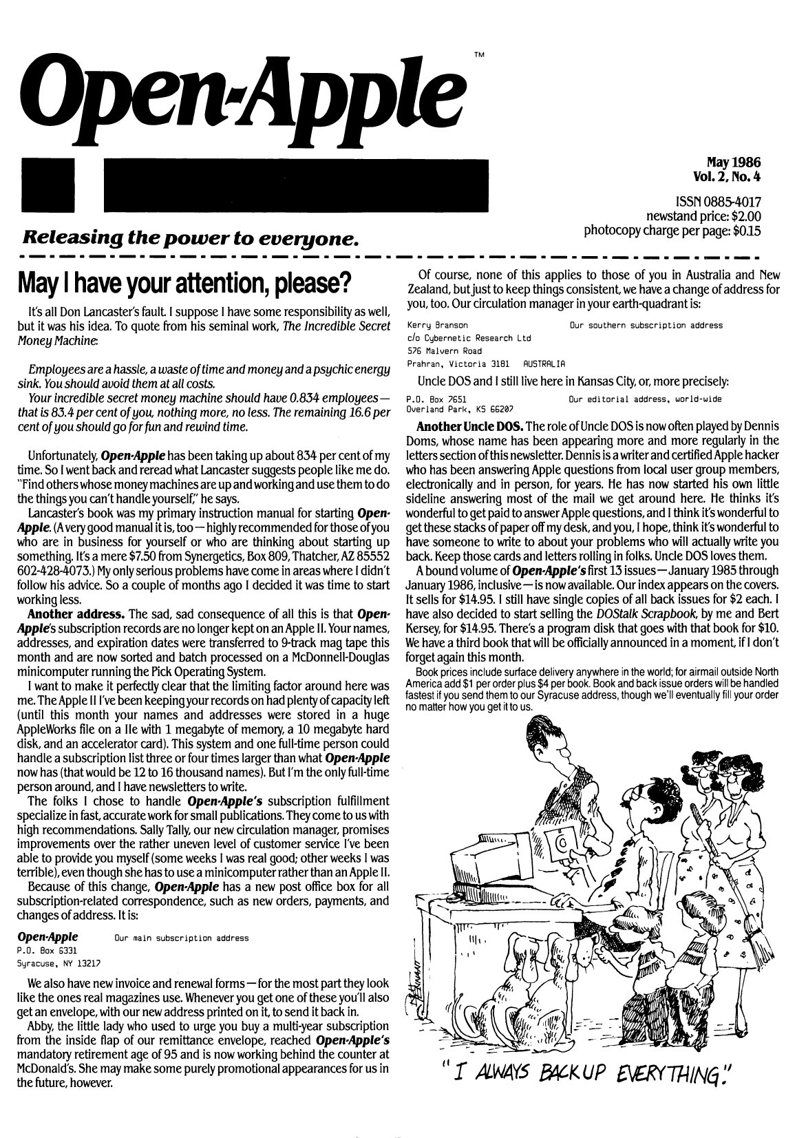 Open Apple 1986 05 May 1986 Vol 2 No 4