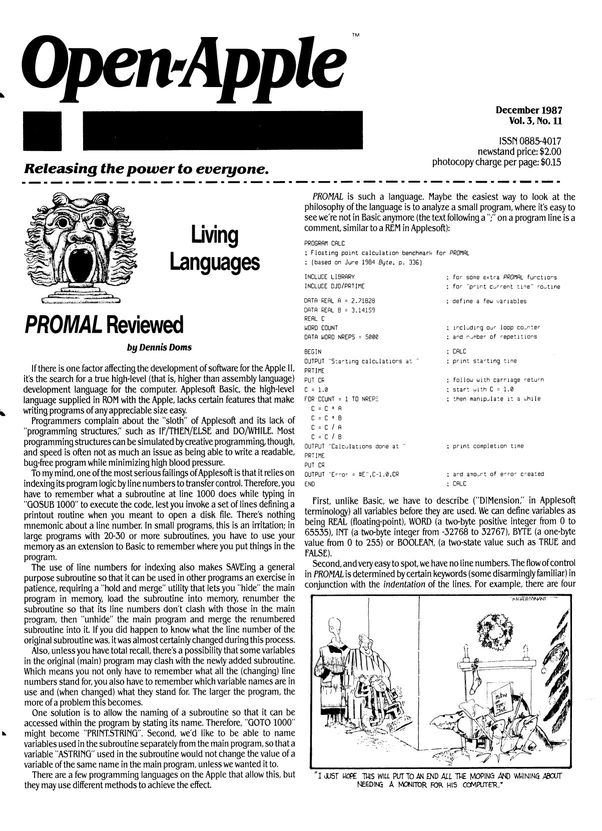Open Apple 1987 12 December 1987 Vol 3 No 11