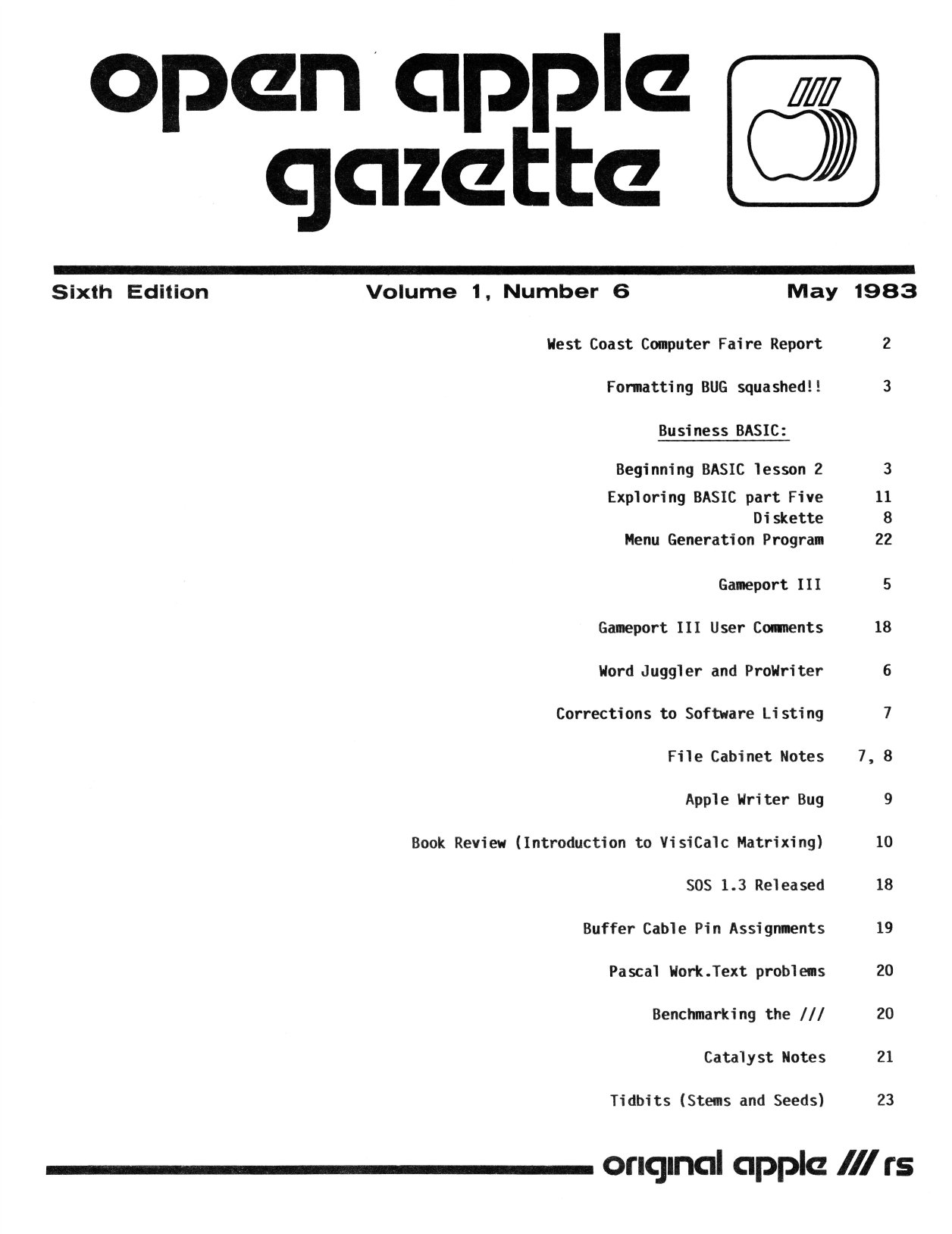 Open Apple Gazette V1N6