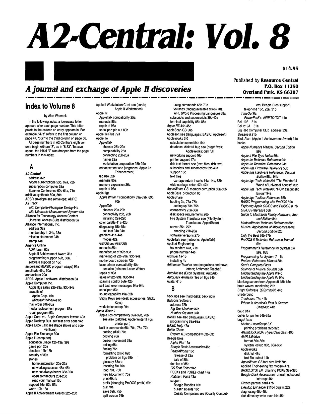 Open Apple Index Vol 8