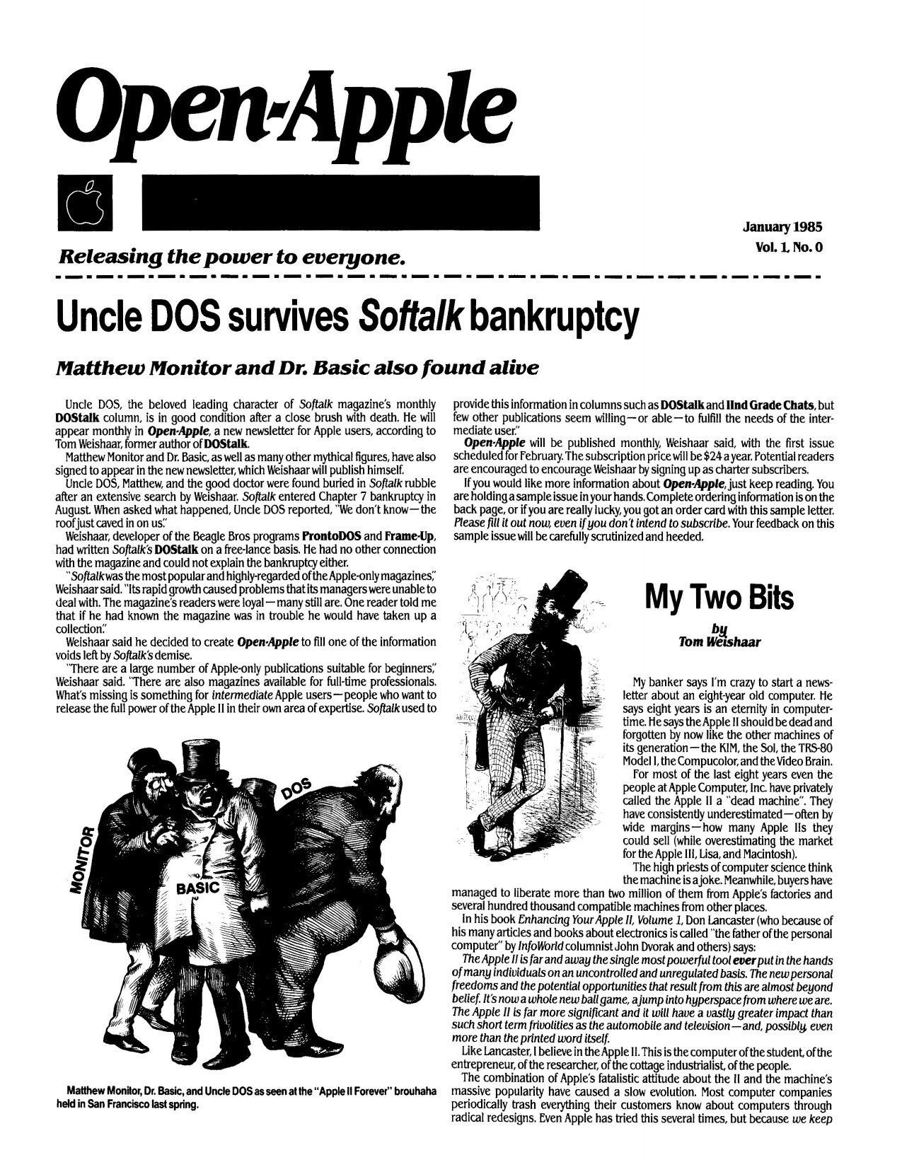 Open Apple Vol 1 No 00 JAN 1985