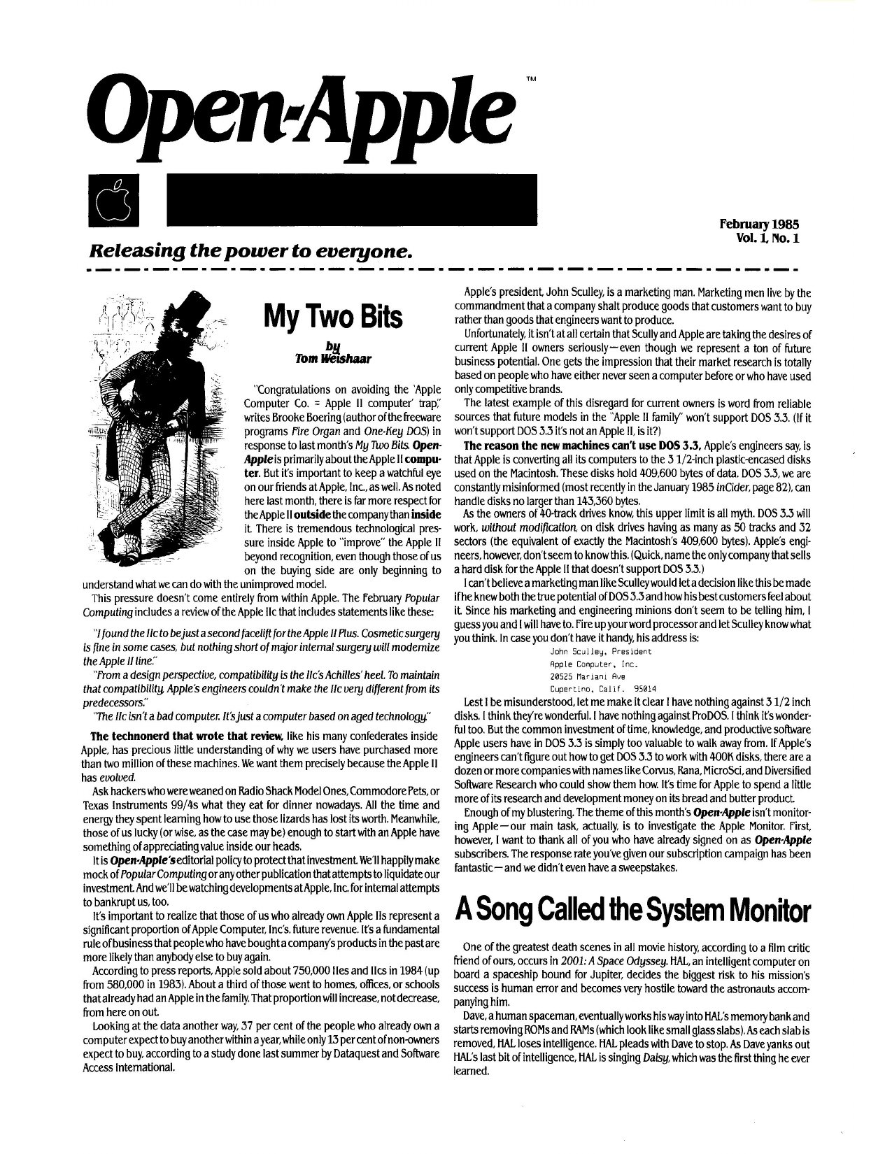Open Apple Vol 1 No 01 FEB 1985